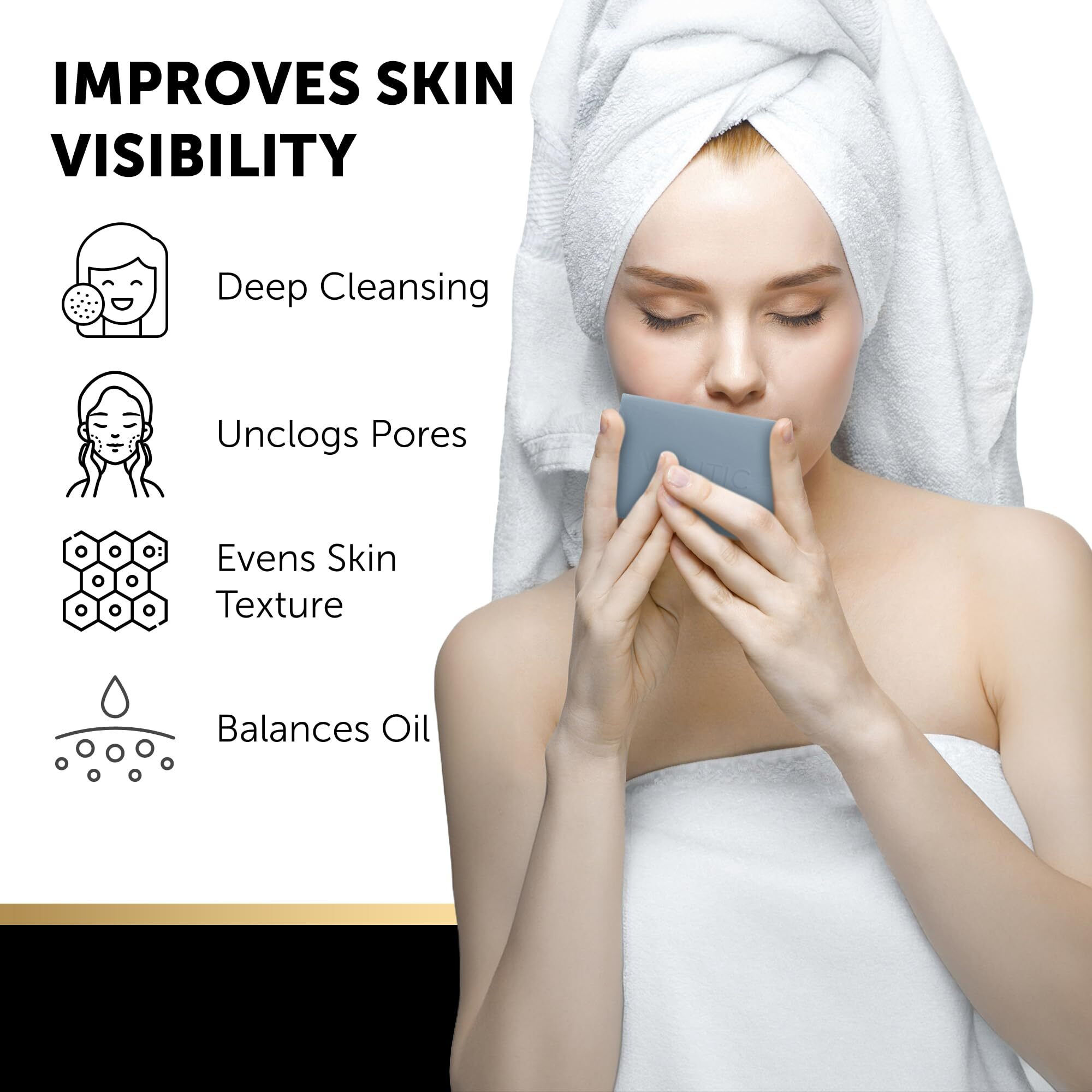 Valitic Salicylic Acid And Vitamin C Soap Bar - Facial Cleanser And Exfoliating Body Wash For Blackheads, Enlarged Pores And Blemish Skin With Collagen, Hyaluronic Acid, Vitamin E - 2 Pack