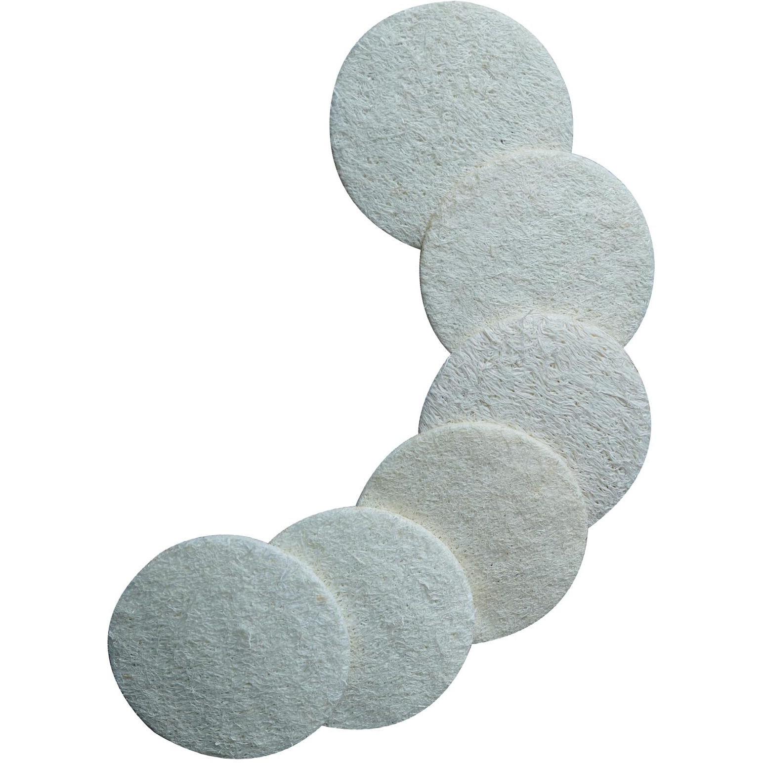30 Pcs Exfoliating Loofah Face Pads Diameter For 2.75'' Natural Facial Body Scrubbers Facial Brush For Massage Face Cleaning Makeup Removal Removing Facial Masks And Makeup Bathing Loofah Sponge