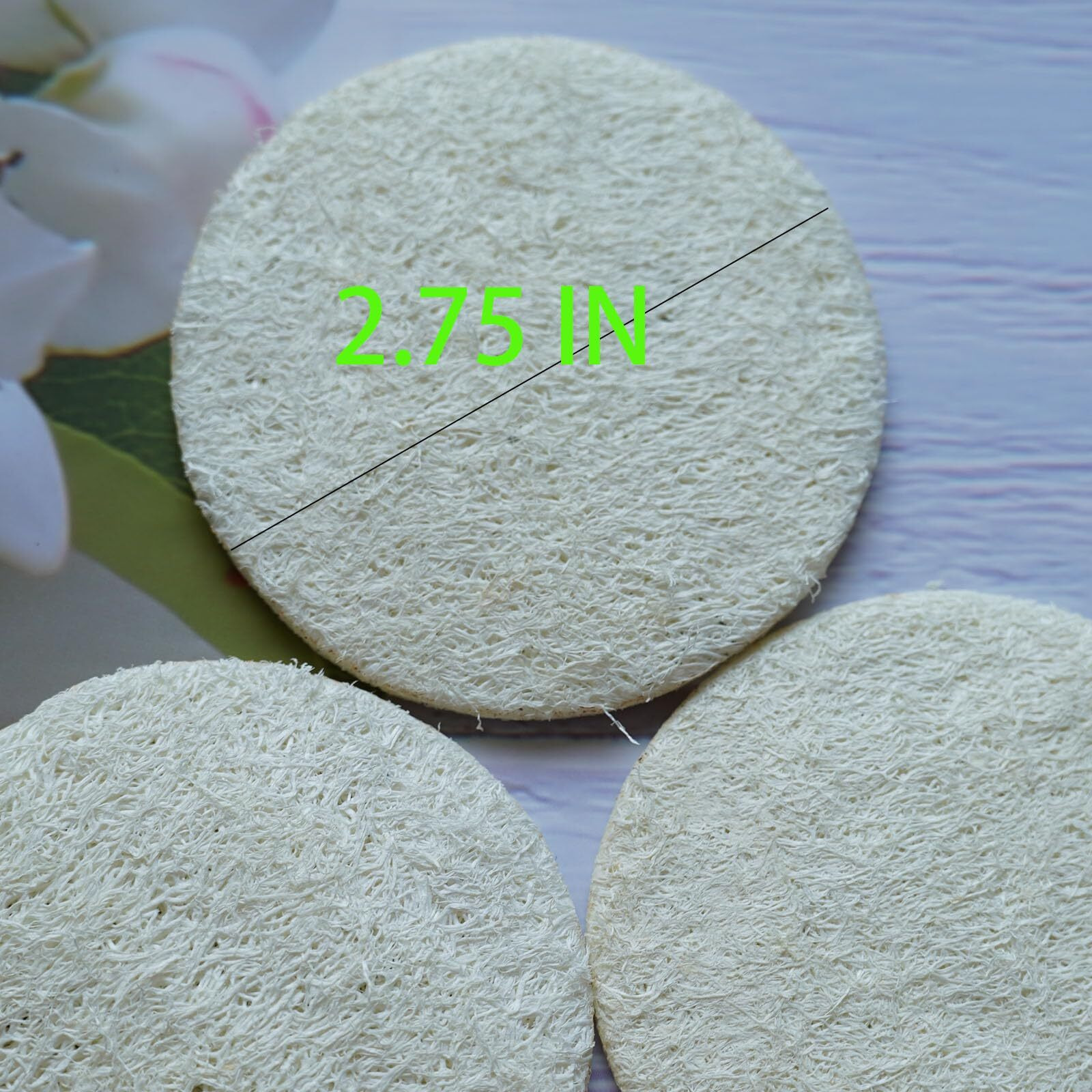 30 Pcs Exfoliating Loofah Face Pads Diameter For 2.75'' Natural Facial Body Scrubbers Facial Brush For Massage Face Cleaning Makeup Removal Removing Facial Masks And Makeup Bathing Loofah Sponge