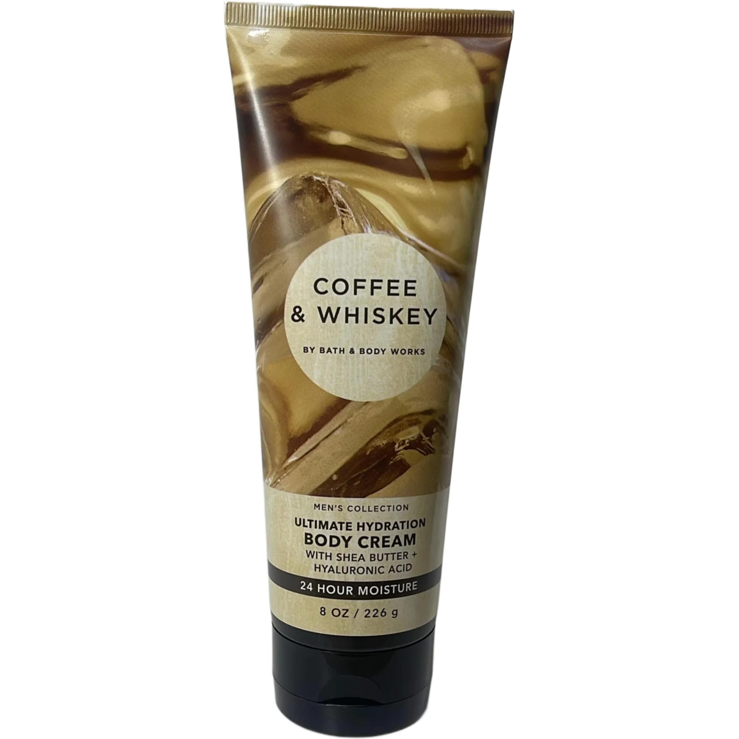 Bath And Body Works Hyaluronic Acid Body Cream For Men 8 Ounce (Coffee & Whiskey)