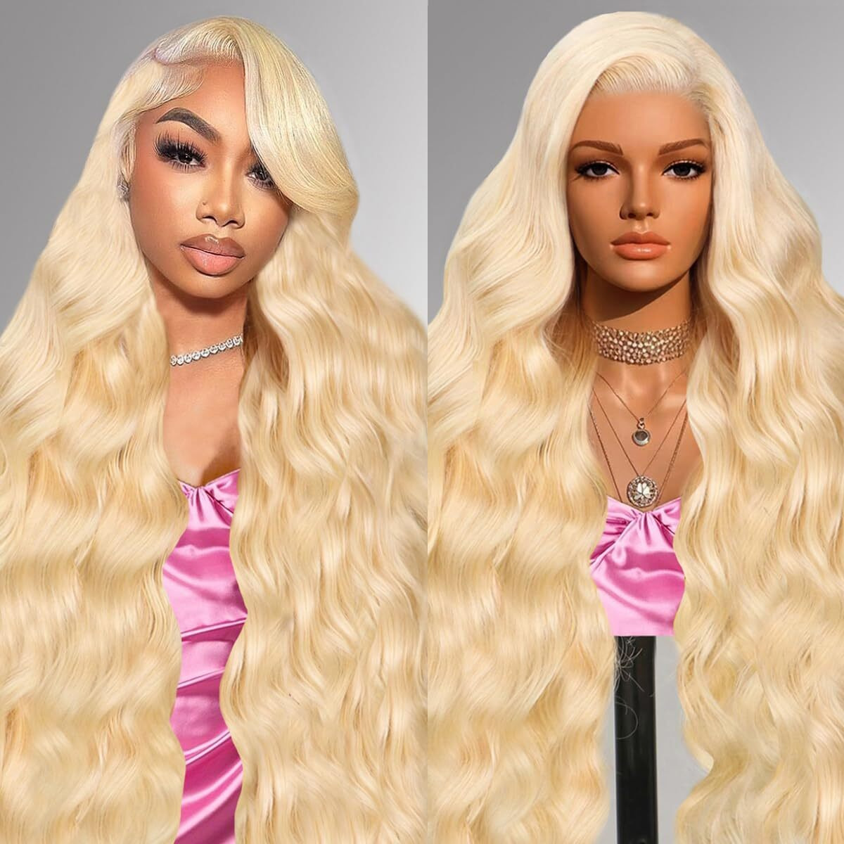 Jilca 42 Inch 613 Lace Front Wig Human Hair 200 Density Blonde Wig Human Hair 613 Hd Lace Frontal Wig 13X6 Body Wave Lace Front Wigs Human Hair Pre Plucked With Baby Hair 613 Wig Blonde Wigs For Women