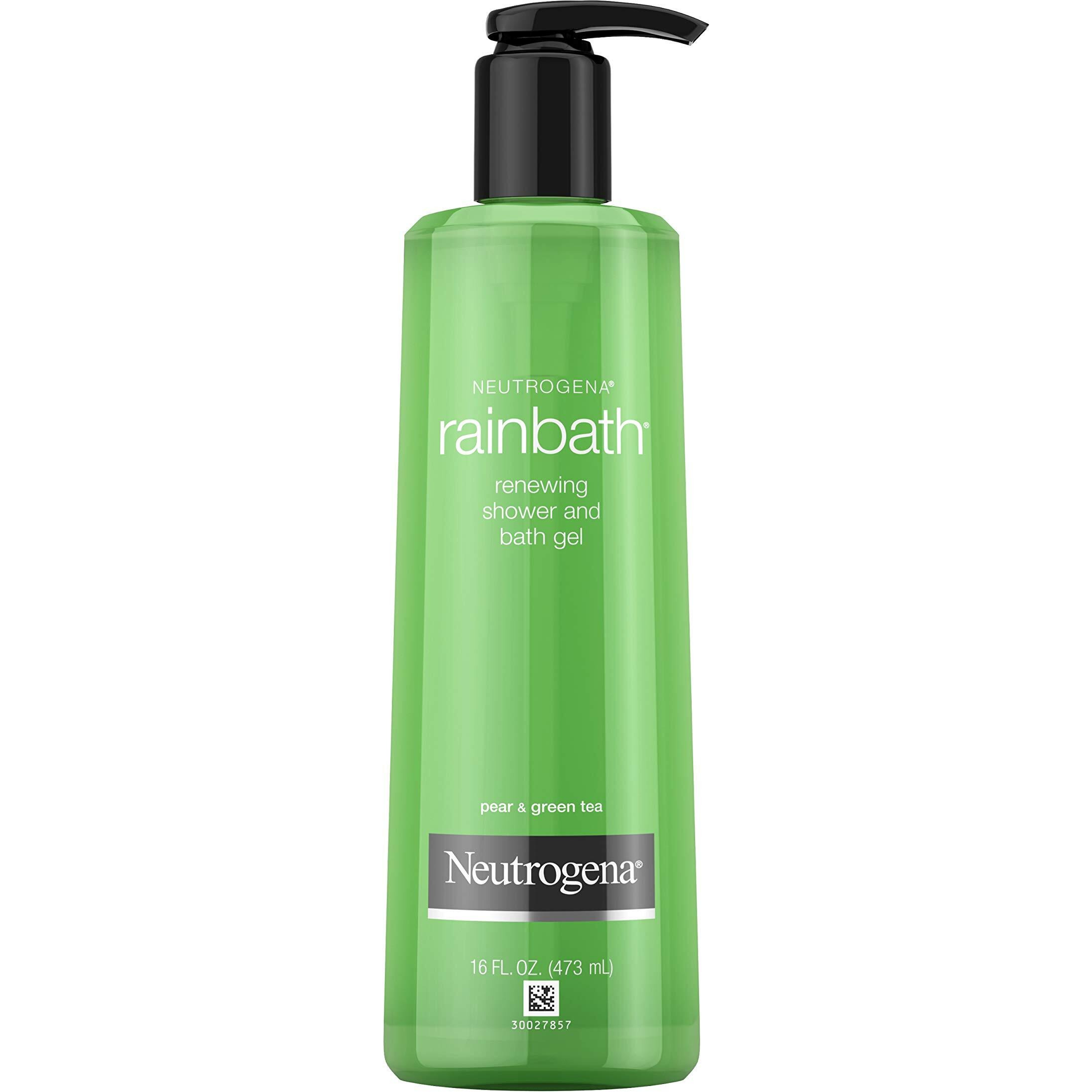 Neutrogena Rainbath Renewing Shower And Bath Gel, Moisturizing Body Wash And Shaving Gel With Clean Rinsing Lather, Pear & Green Tea Scent, 16 Fl. Oz