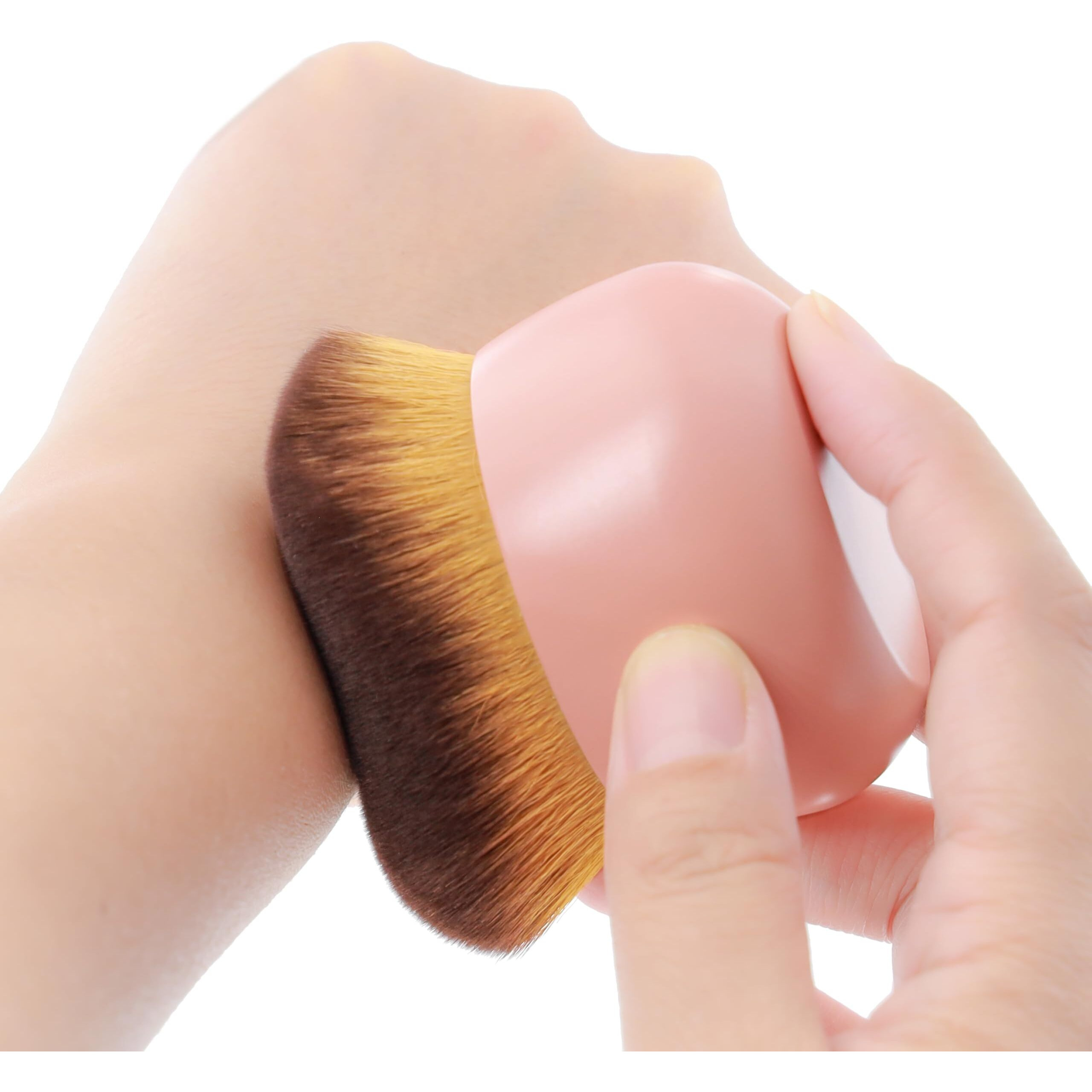 Oversize Self Tanner Brush, Kabuki Brush For Body, Foundation Makeup Brush For Fake Tan, Sunless Tanner Makeup Brushes, Self Tanning Mitt Applicator For Self Tan, Self Tan Mousse Blending Brush (Pink)