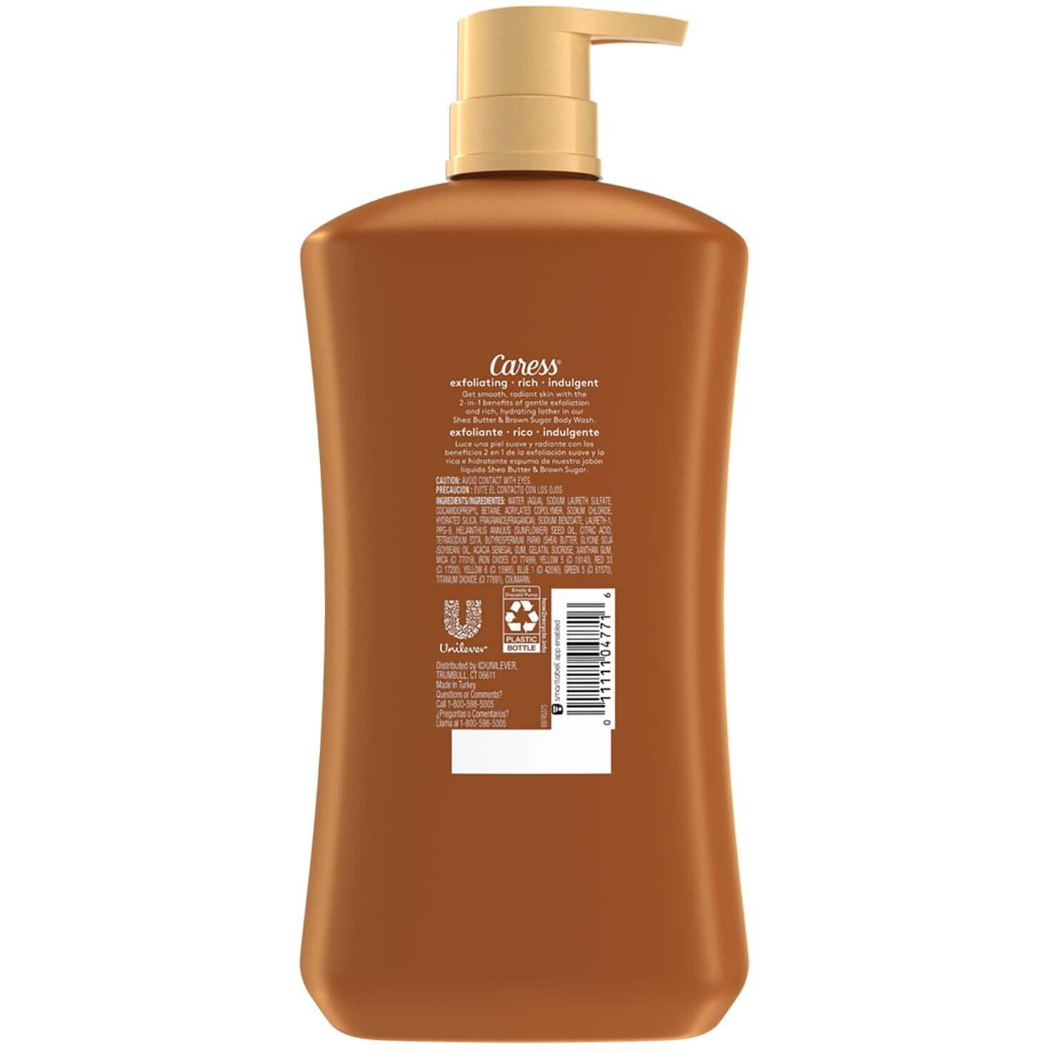 Caress Body Wash, Shea Butter & Brown Sugar 2-Pack, Moisturizing Body Wash For Gorgeous, Radiant Skin, Exfoliating Body Soap Liquid, 30 Fl Oz