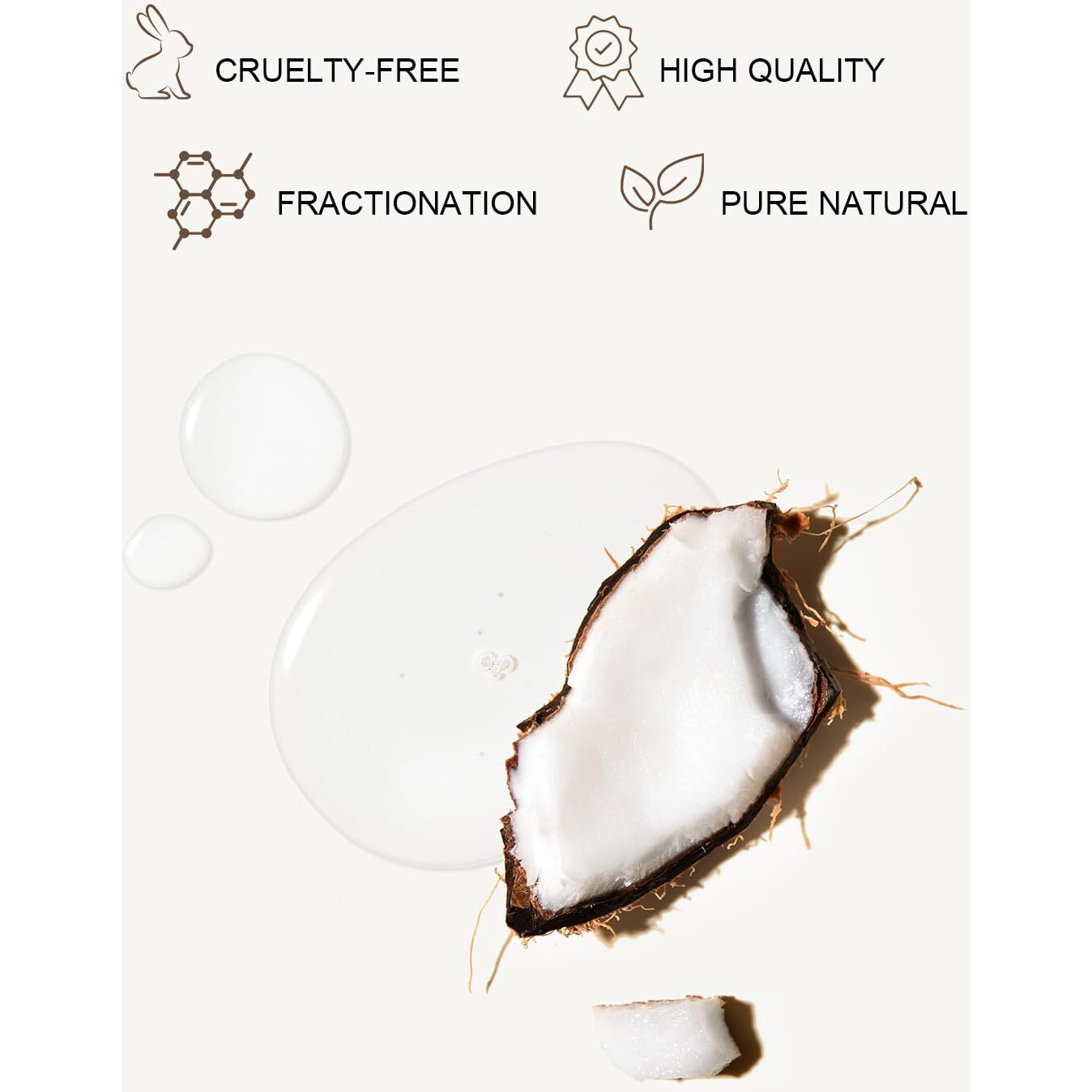 Yoken Fractionated Coconut Oil For Skin 16 Oz, 100% Pure & Natural Liquid Coconut Oil, Moisturizer For Hair, Face, Body, Carrier Oil For Essential Oils Mixing, Massage, Hexane Free, Unscented