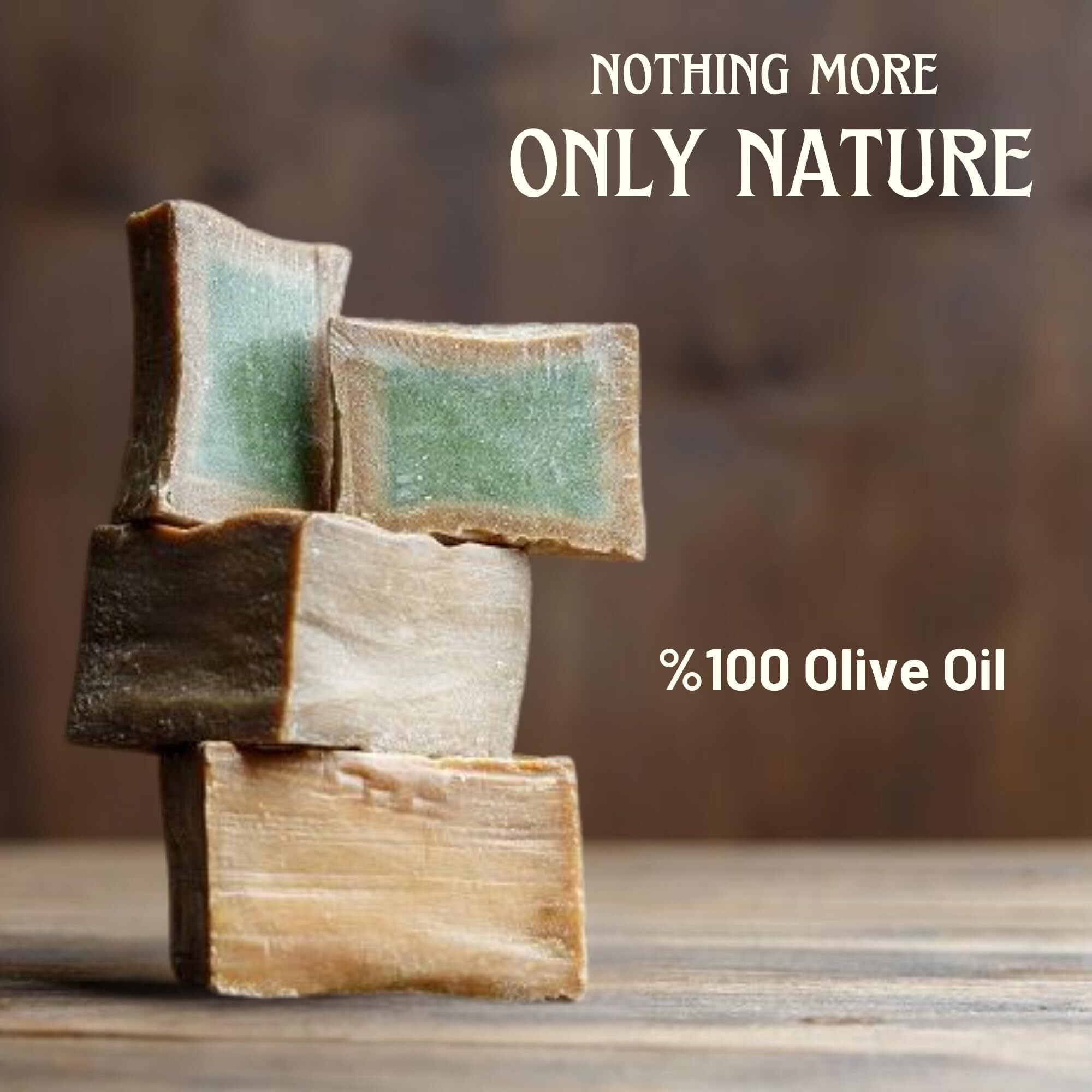 Aleppo Soap Bar,%100 Virgin Olive Oil, Natural Handmade, Crafted Using The Original Ancient Recipe, Gentle For Face, Body, Hair (7Oz Each (Pack Of 2))