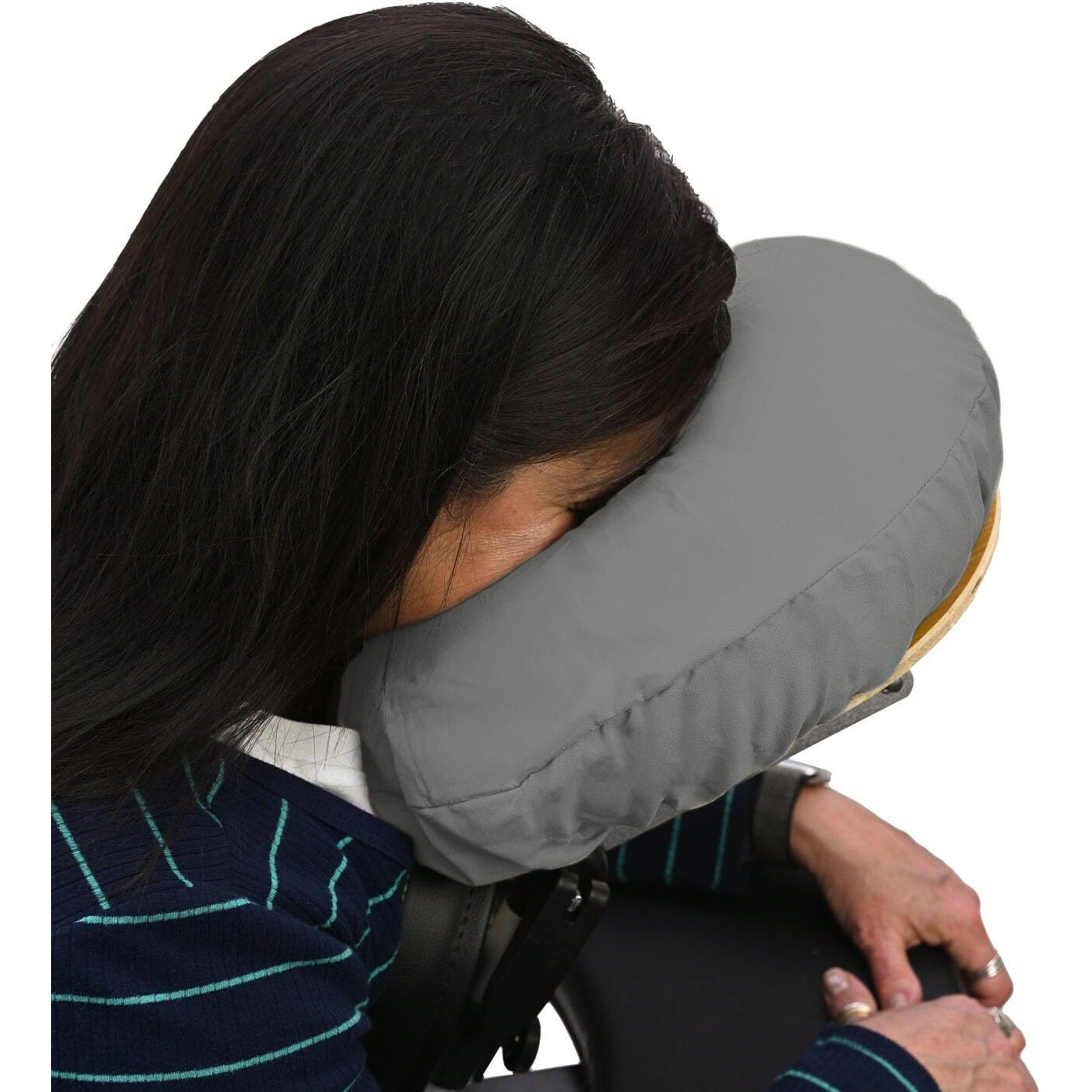 Body Linen Tranquility Microfiber Massage Face Rest Covers For Massage Tables And Chairs - Durable, Lightweight And Extra Soft Microfiber Face Cradle Covers - 50 Pack Gray
