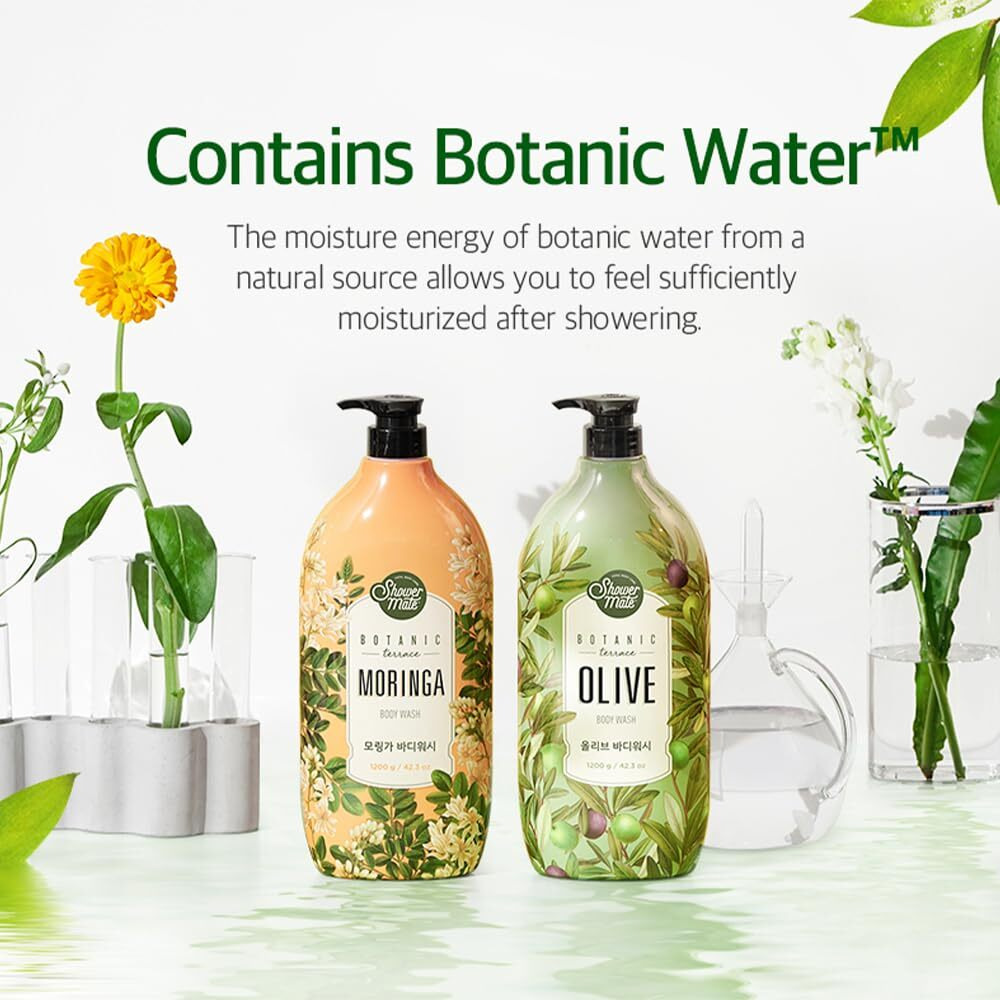 Showermate Botanic Body Wash 42.3 Fl Oz, 1.2 Kg (Moringa)