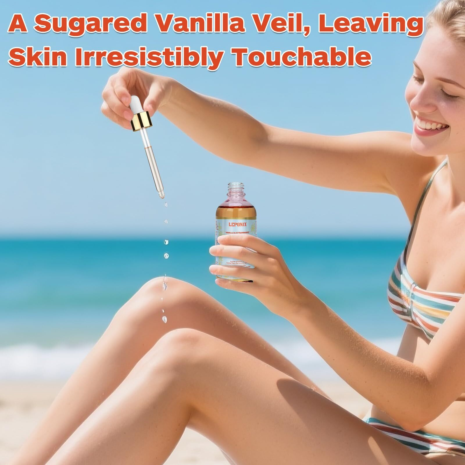 After Shave Oil For Women-2025's Strawberry Vanilla Revolution (Not Grandma's Shave Oil) - Post Shave Treatment Prevents Ingrown Hairs & Razor Burn -Strawberry Skin Treatment Smells Like Dessert-100Ml