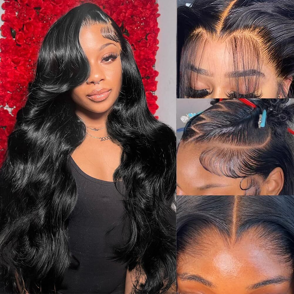 Erqq 20Inch 13X6 Lace Front Wigs Human Hair Pre Plucked 180% Density Body Wave Hd Lace Front Wigs Frontal Wigs For Women Human Hair Wig With Baby Hair Natural Color