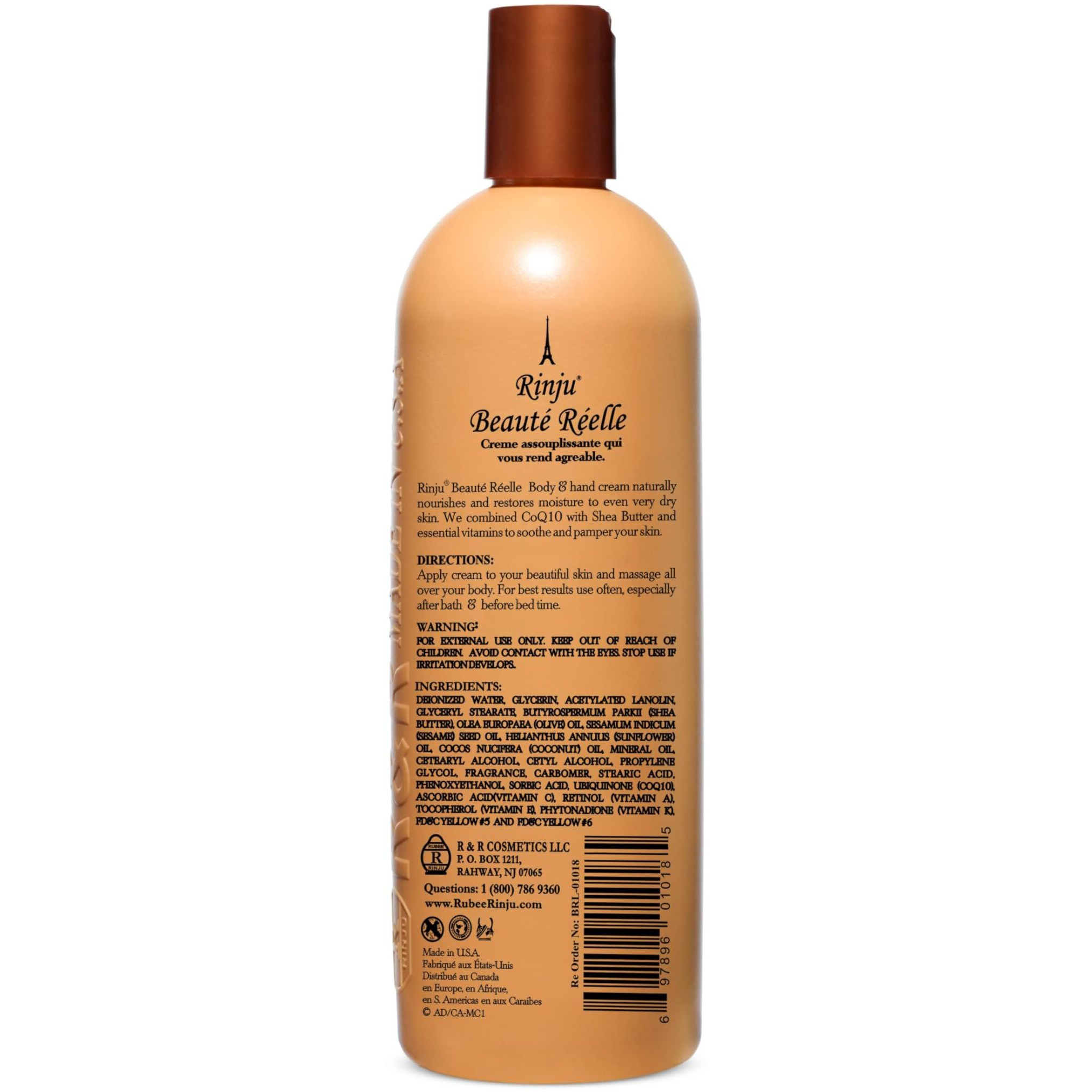 Rubee, Pierre La Touche & Rinju Beaute Reelle Lotion 16 Oz. (Set Of 3) With A Rinju Lotion 2Oz Rinju Shea Butter Lotion Bottle