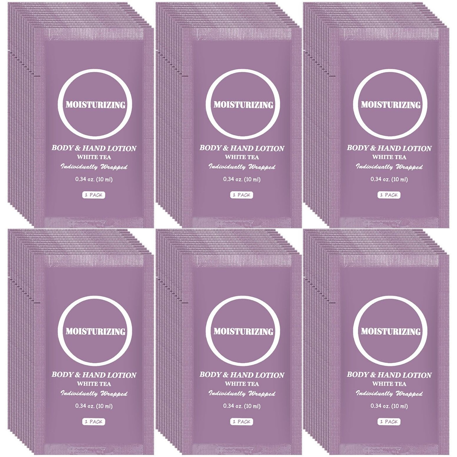 Travel Body Lotion, Individually Wrapped Hand Cream Lotion Bulk, Nourishing Extra Dry Skin Mini Small Packet Size Shower Moisturizer Lotion Toiletries For Travel, Hotel Homeless 0.34 Oz (Pack Of 100)