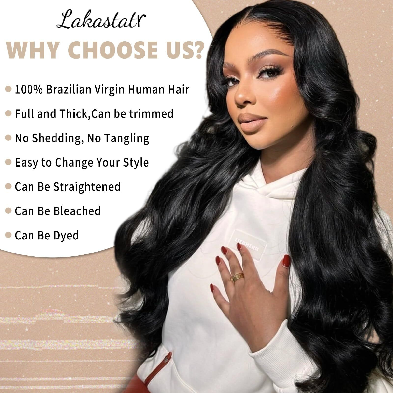 Body Wave Bundles Human Hair 22 24 26 Inch 3 Bundles 100% Unprocessed Brazilian Virgin Remy Hair Wavy Human Hair Natural Color