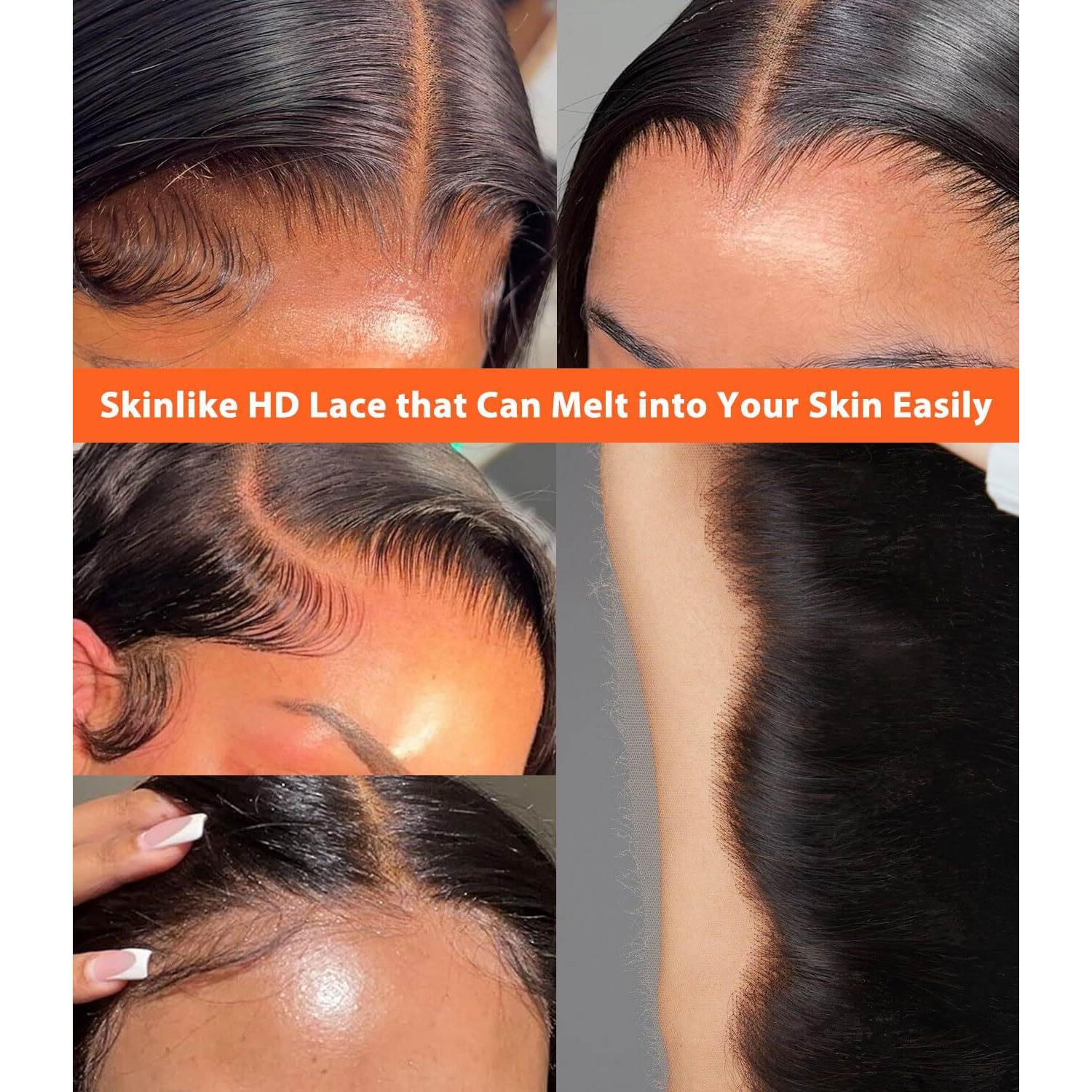 Mlip 2X6 Hd Lace Closure Body Wave, 0.10Mm Ultra Thin Invisible Swiss Lace, Skinlike Real Hd Lace Melt Into Skin Perfectly, Pre-Plucked Natural Hairline, Raw Indian Human Hair 20 Inches