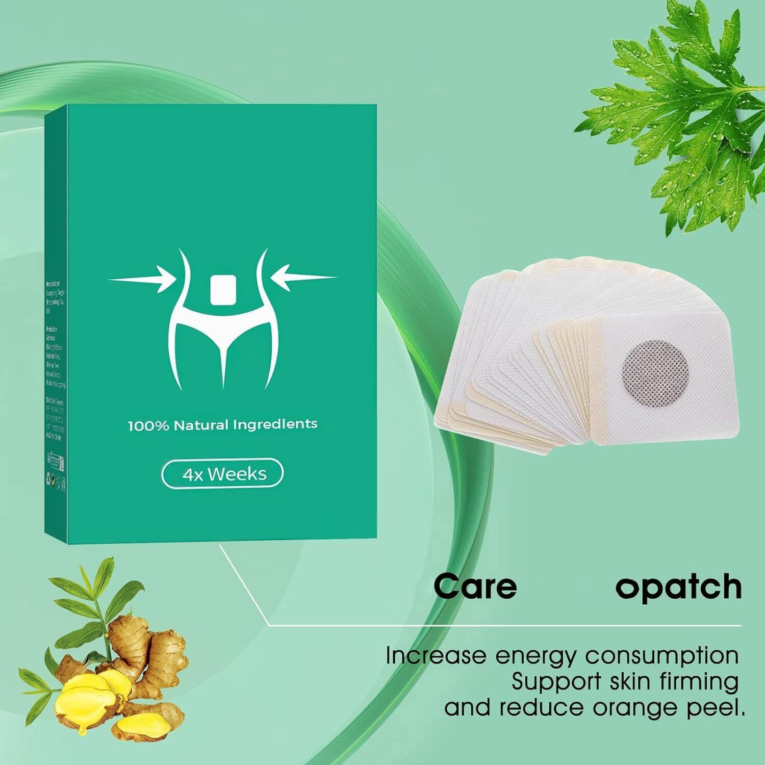 Mysqiho Body Patch, Body Patch Para Bajar De Peso, Bodypatch Natural Ingredients For Women Girls (60Pcs)