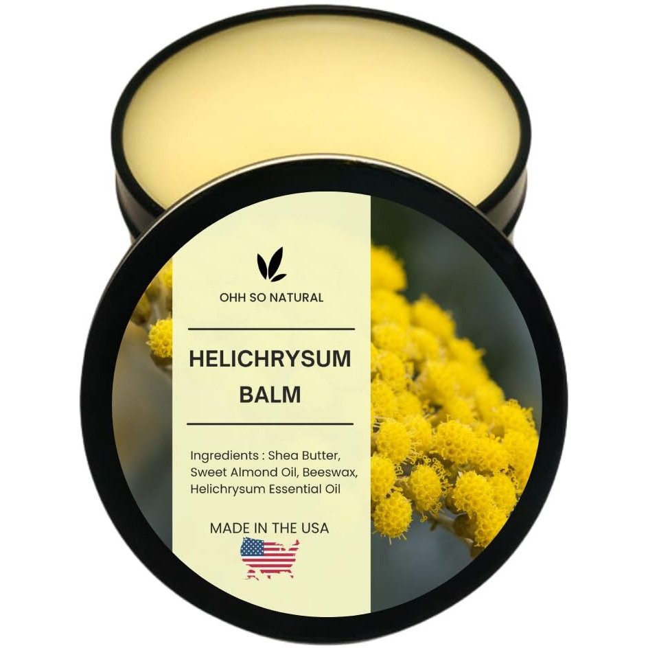2-Pack Helichrysum Balm, Helichrysum Gymnocephalum, Shea Butter, Beeswax, Almond Oil, Ultra-Moisturizing, Skin Healing, Full Body Hydration, Multipurpose Salve For Wrinkles, Bruises (2 X 2Oz)