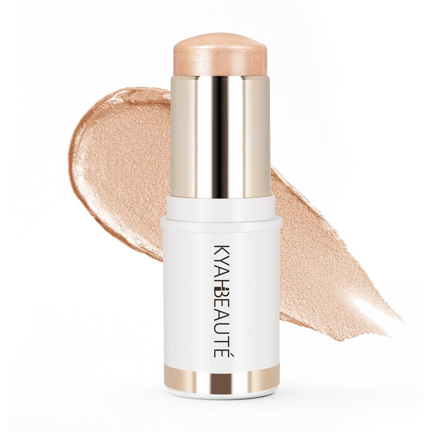 Mymerry Dewy Highlighter Makeup, Highlighter Makeup Stick For Face And Body, Radiant & Shimmer Glow, Buildable Color For All Day | Vegan & Cruelty-Free | Champagne Rose Gold 15G/0.53Fl.Oz