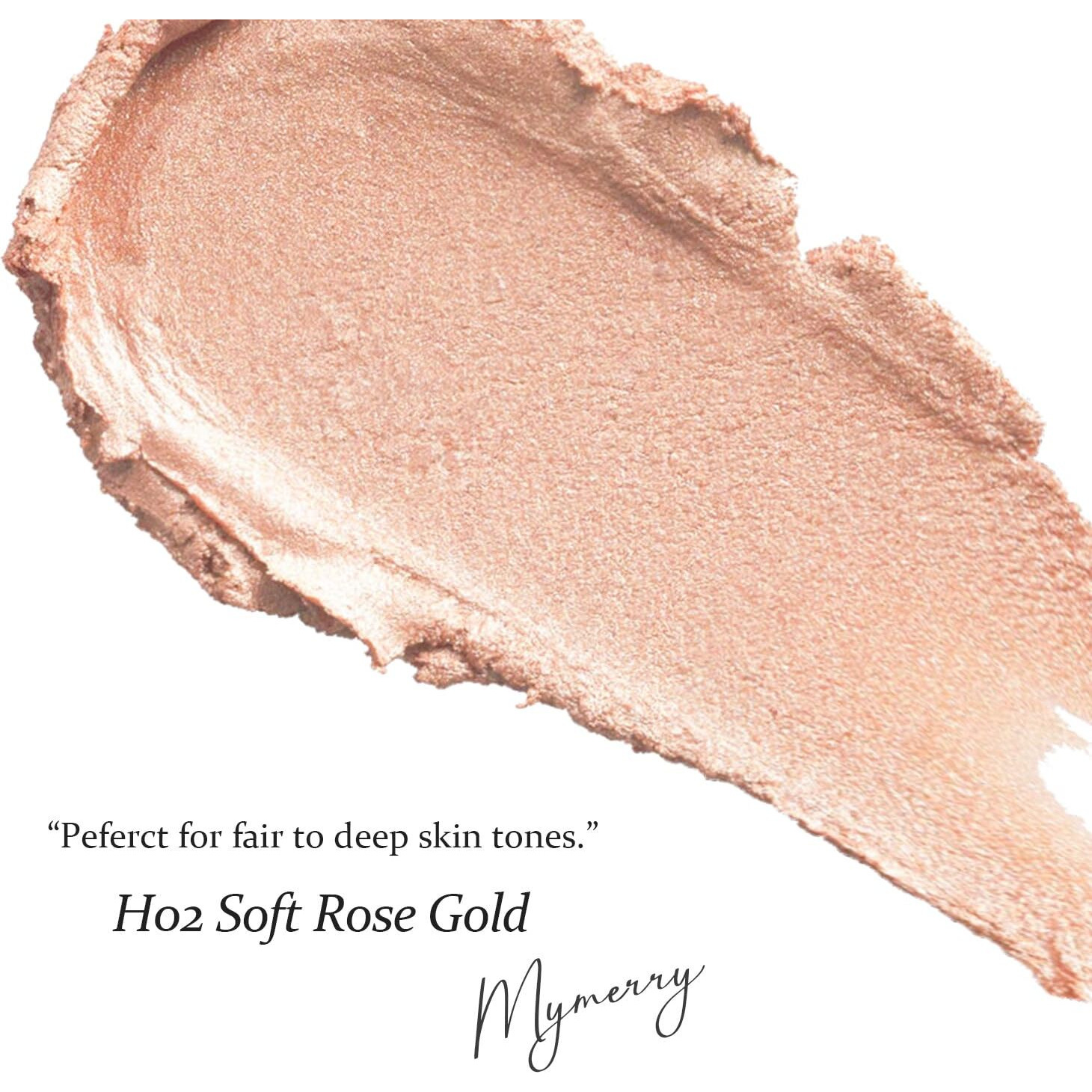 Mymerry Dewy Highlighter Makeup, Highlighter Makeup Stick For Face And Body, Radiant & Shimmer Glow, Buildable Color For All Day | Vegan & Cruelty-Free | Champagne Rose Gold 15G/0.53Fl.Oz