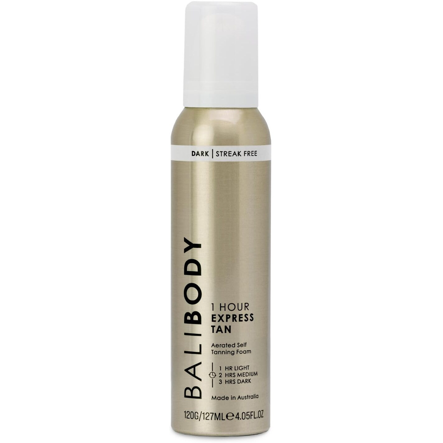 Bali Body 1-Hour Express Self Tanner Foam - Dark Shade, Fast-Drying, Streak-Free, Lightweight Formula For A Natural, Flawless Tan - Self Tan, Fake Tan, Vegan & Cruelty-Free (127 Ml/4.05 Fl Oz)