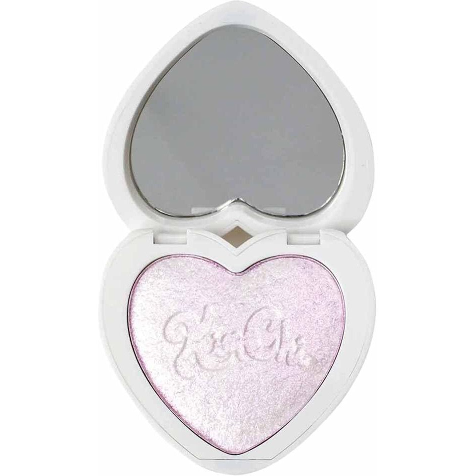 Kimchi Chic Pearl Gone Wild Highlighter - Pressed Shimmer Powder For Face & Body, Iridescent Glow, With Mirror, Cruelty Free, Dream Pink Iridescent 0.32Oz
