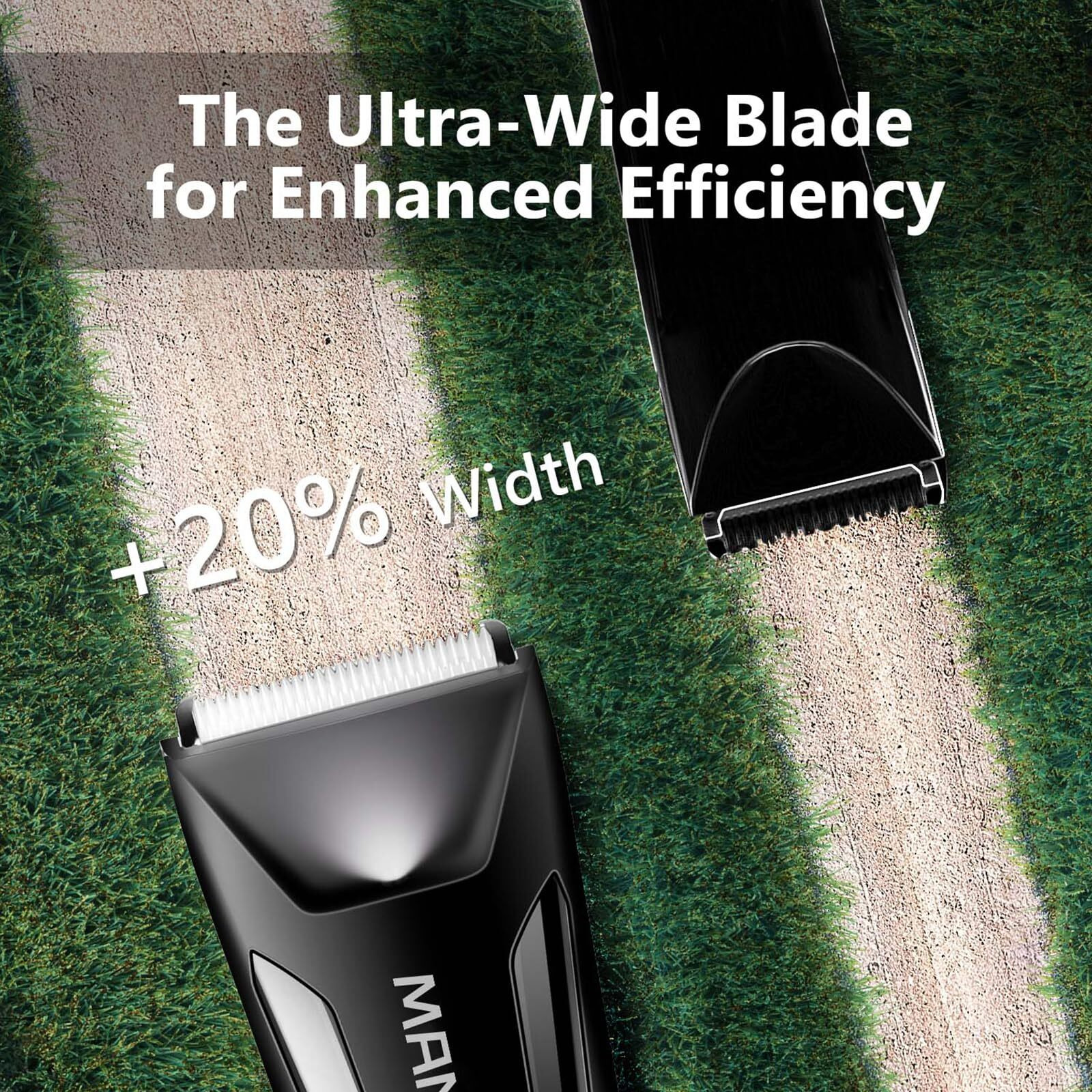 Manwills Body Hair Trimmer Men - Electric Groin Hair Trimmer With Upgraded Wide Ceramic Blade, Ball Trimmer For Men, Type-C Recharge Dock, Ipx7 Waterproof, 120 Mins Cordless Use, Ball Shaver For Men