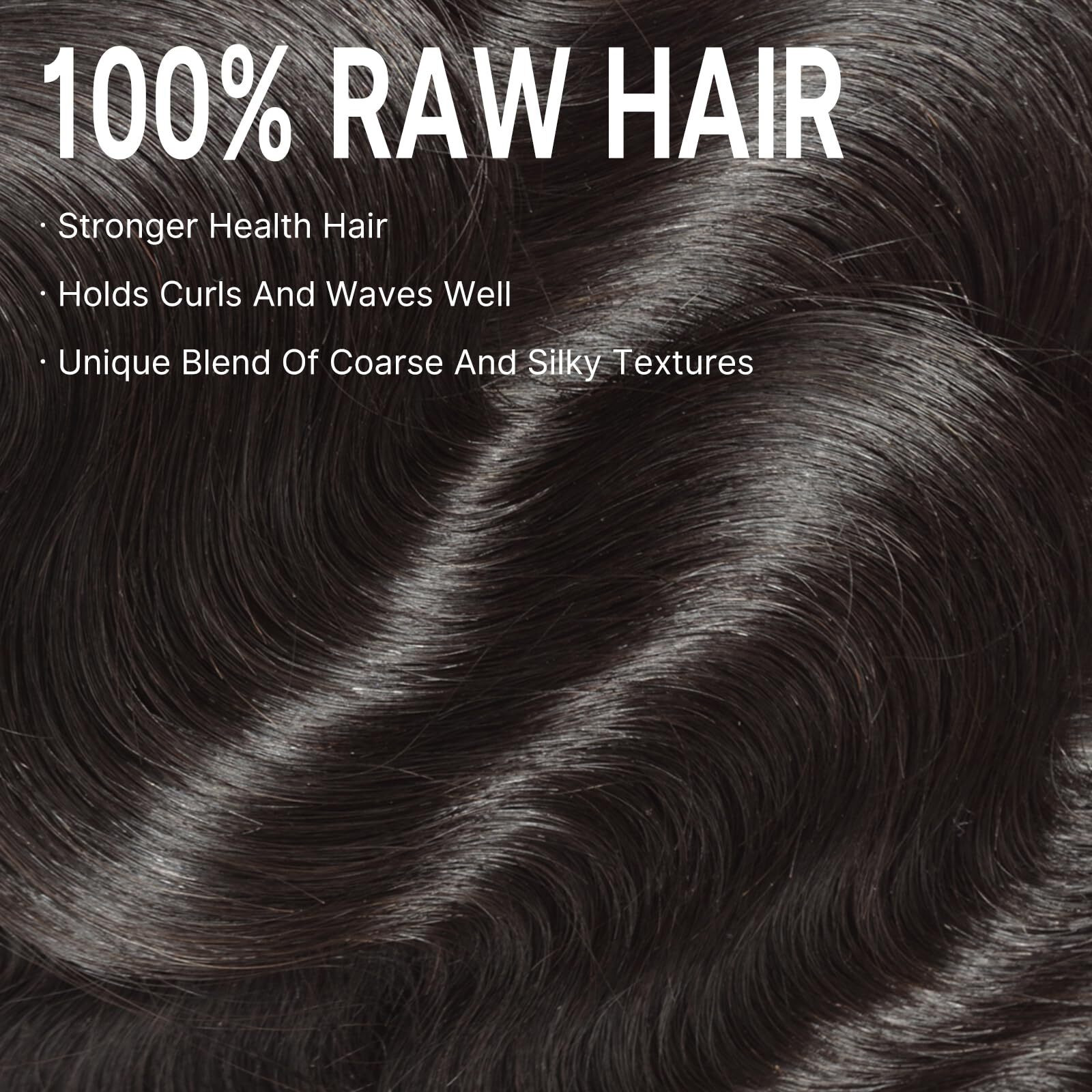 Ashine Hair Bundles Unprocessed Burmese Raw Human Hair, 50% Less Shedding And Tangling Than Regular, 3 Bundles Body Wave 26 28 30 In Natural Black