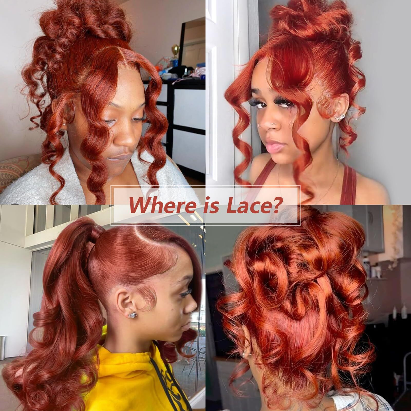 28 Inch Auburn 360 Lace Front Wigs Human Hair Hidden Strap Body Wave Reddish Brown Lace Frontal Wig Pre Plucked Drawstring Wig Human Hair 200 Density Hd Full Lace Front 360 Glueless Wigs For Women