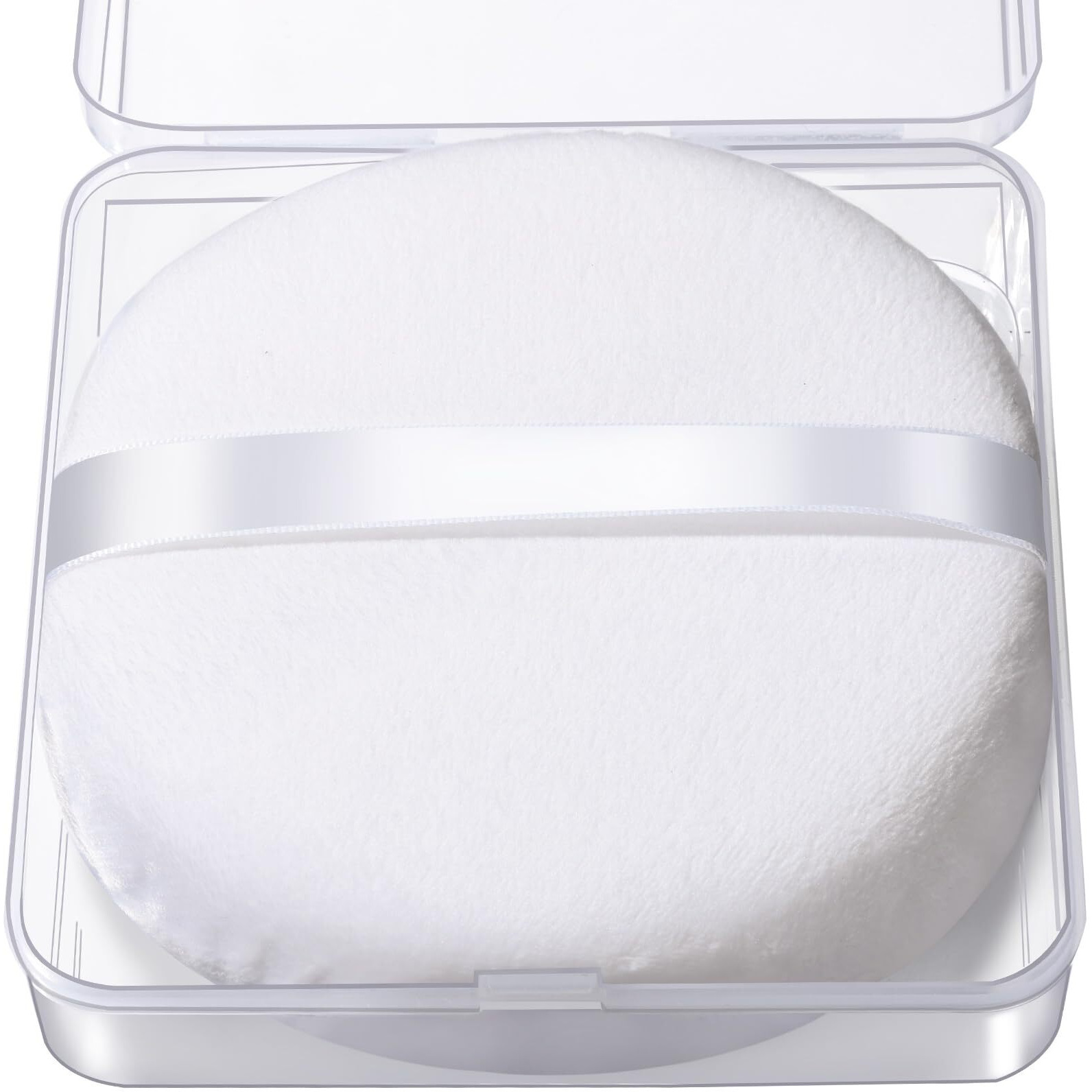 Teenitor 2Pcs 5Inch Body Powder Puff, Powder Puff For Body Powder, Extra Large Powder Puff Soft Velour Puff White