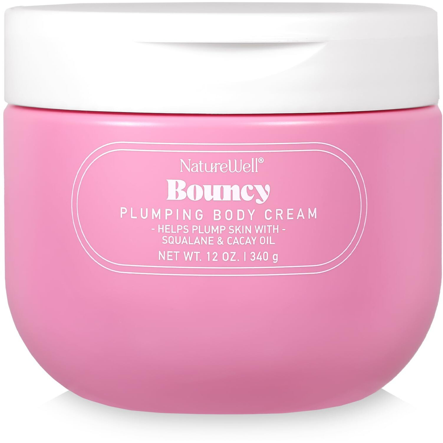 Nature Well Bouncy Plumping Body Cream, Lightweight & Quick-Absorbing Formula To Help Visibly Firm & Smooth Skin, Scented With Tuberose, Dragonfruit, Lychee & Golden Amber, 12 Oz