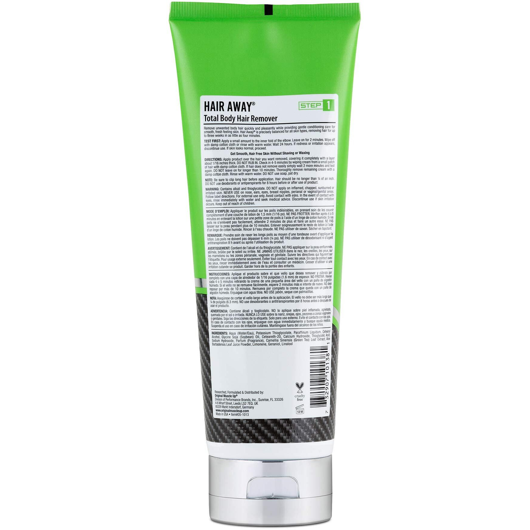 Pro Tan, Hair Away, Total Body Hair Removal, Gentle Formula, No Burning, No Razors, 8 Oz.