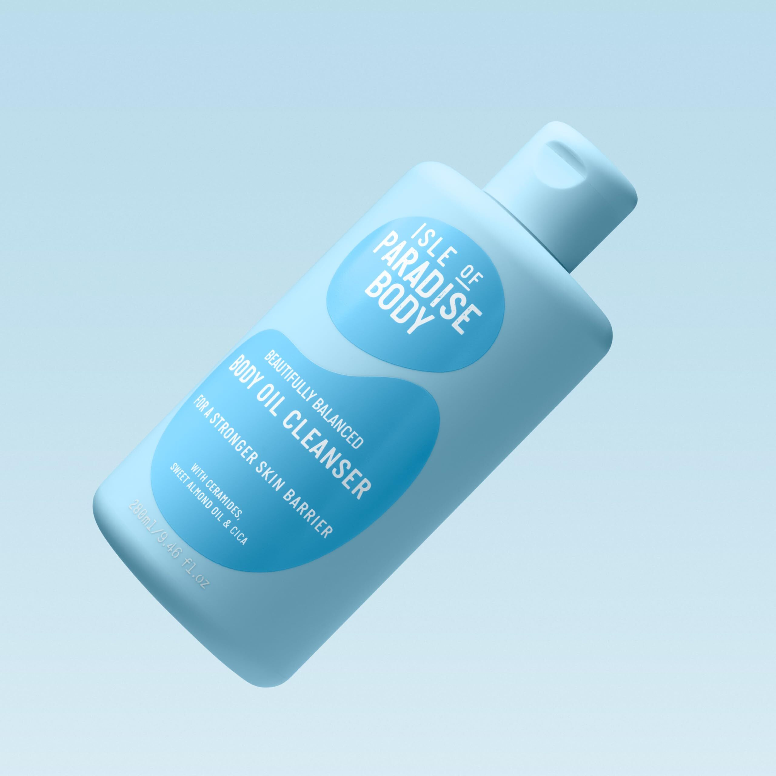 Isle Of Paradise Balanced Oil Cleanser - For Soft, Smooth Skin - Skin Barrier Body Wash With Ceramides, Panthenol, And Cica - Protects And Locks In Moisture - 11.15 Fl. Oz