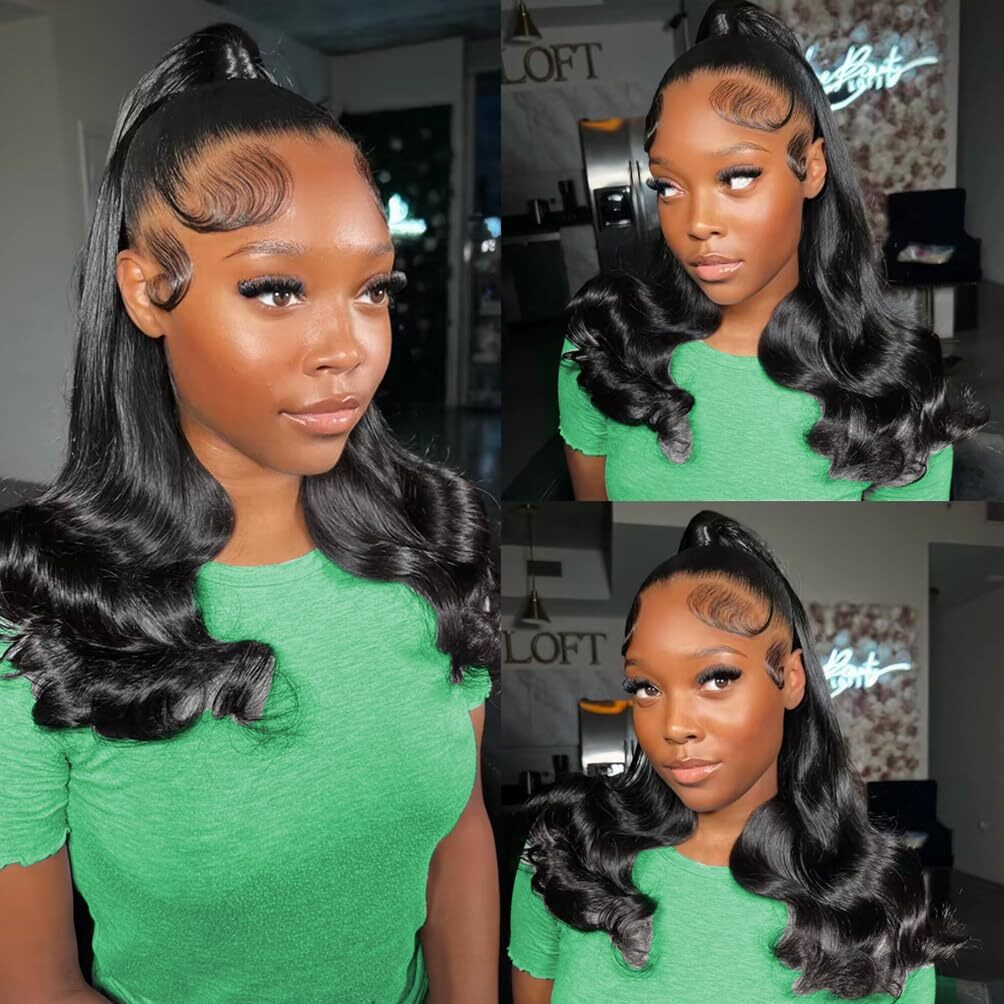 360 Lace Front Wigs Human Hair Wigs For Women Body Wave 360 Full Lace Frontal Wigs Human Hair With Glueless Hd Lace Front Wig Pre Plucked Baby Hair(Body Wig, 18Inch)