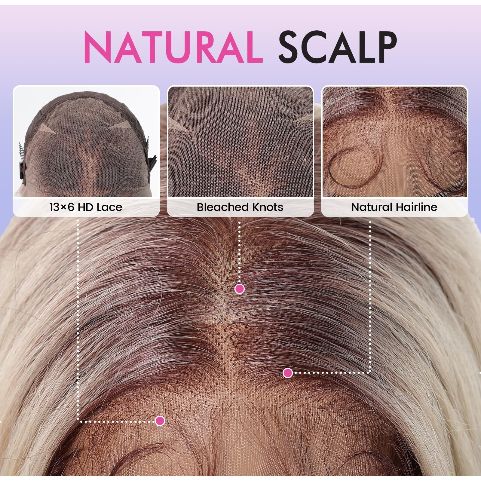 Testar 13  6 Lace Front Wig Long Blonde Wavy Wigs For White Women Middle Part Body Wave Synthetic Heat Resistant Fiber Wig For Daily Use 26 In