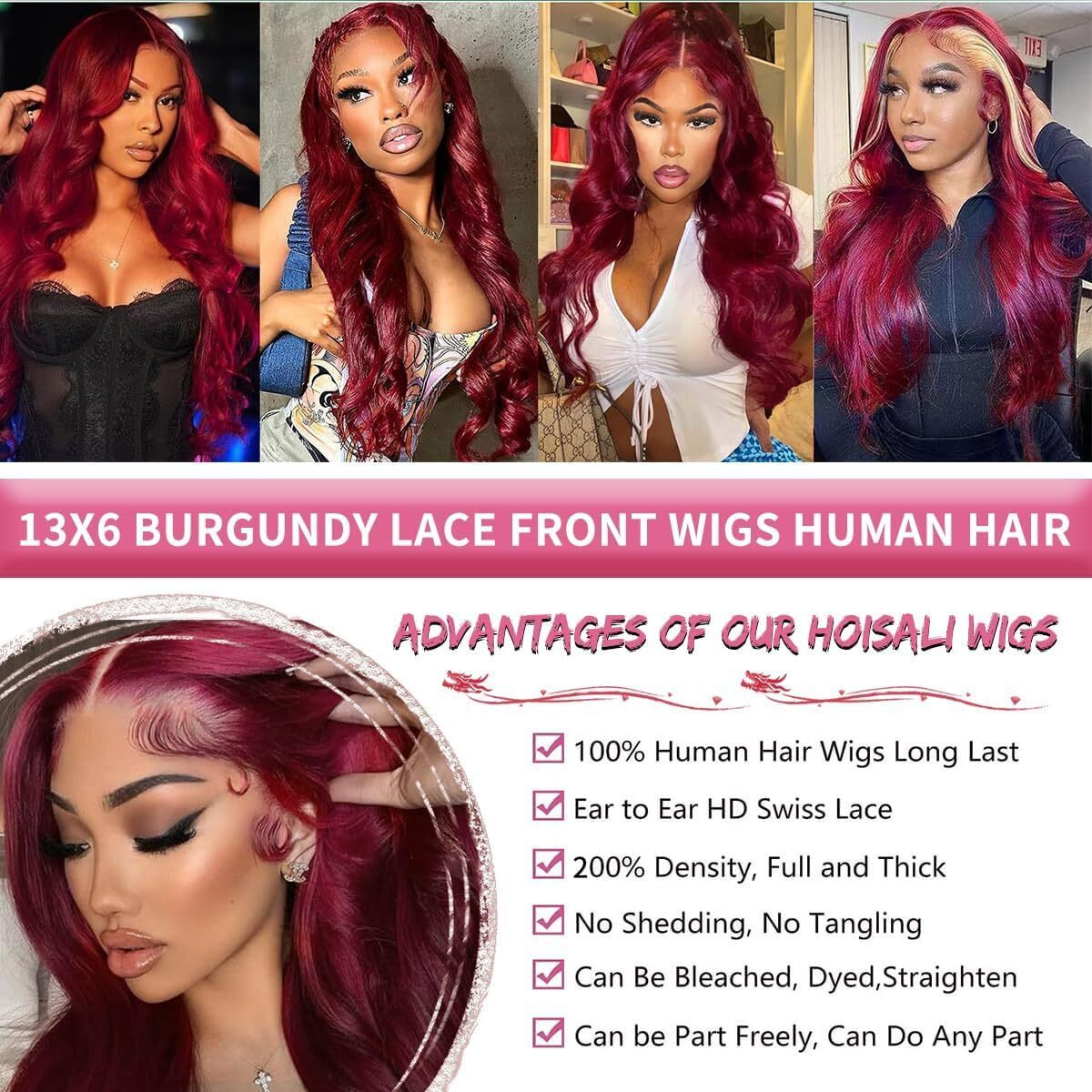 34 Inch 99J Burgundy Lace Front Wigs Human Hair 13X6 Body Wave Lace Front Wigs Human Hair Hd Transparent Pre Plucked With Baby Hair Red Glueless Human Hair Wigs For Women