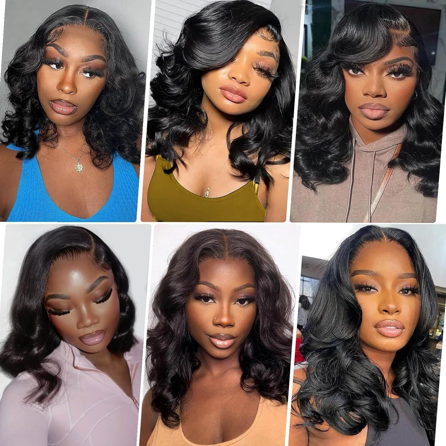 Wear And Go Glueless Bob Wig Human Hair Pre Plucked Body Wave Bob Wigs For Black Women Pre Cut 4X4 Lace Closure Hd Transparent Glueless Lace Front Wig (4X4 Body Wave Bob Wig, 14 Inch)
