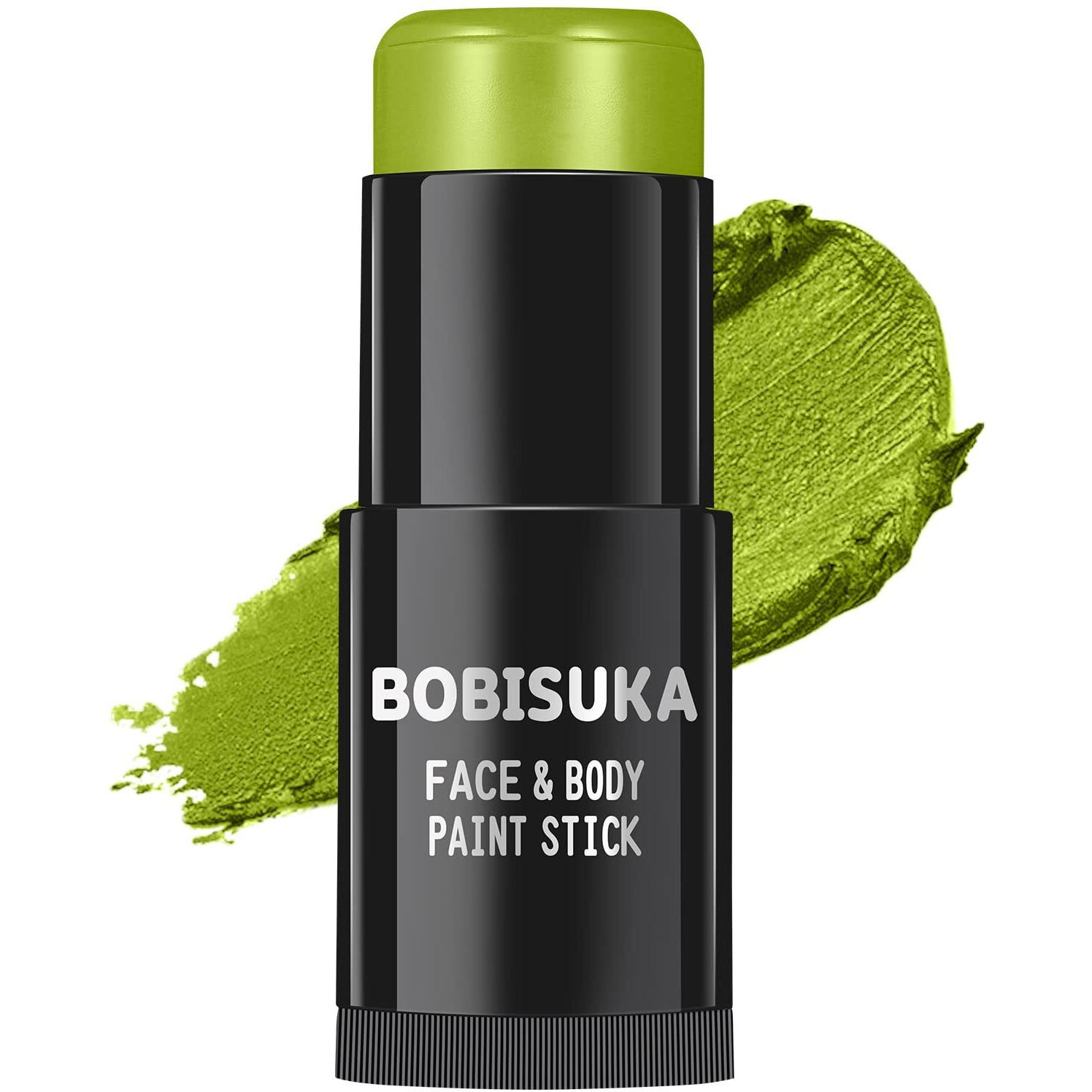 Bobisuka Ogre Green Face Body Paint Stick, Light Green Eye Black Painting Sticks For Sports, Facepaints Makeup For Halloween Goblin Zombie Witch Camo Hulk Cosplay Special Effects Costume Sfx