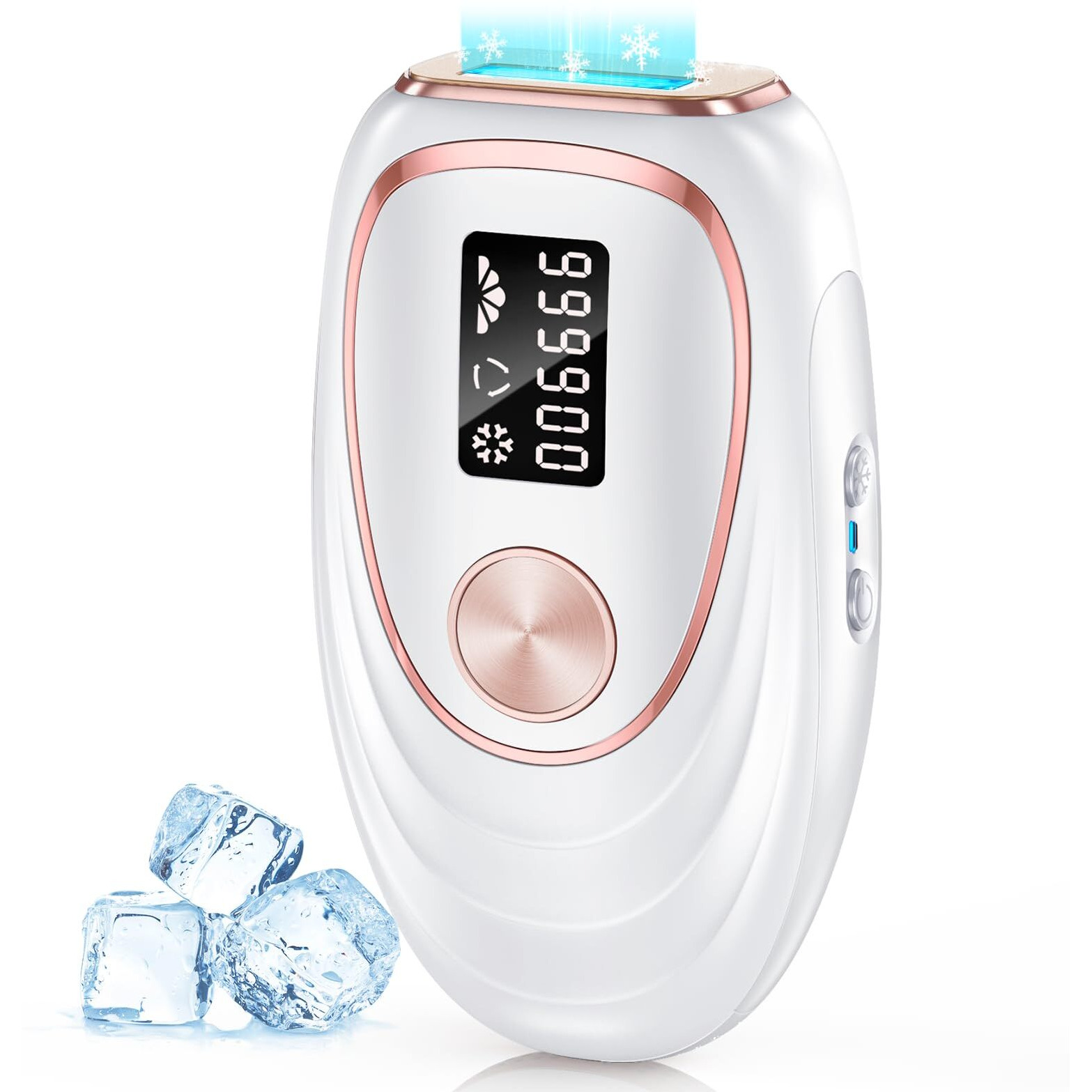 Oreeth Ipl Laser Hair Removal Device For Women & Men - Home 45F Ice-Cooling Contact For Painless & Long-Lasting Results, 86% Hair Reduction In 3 Weeks For Full Body & Bikini Line, White