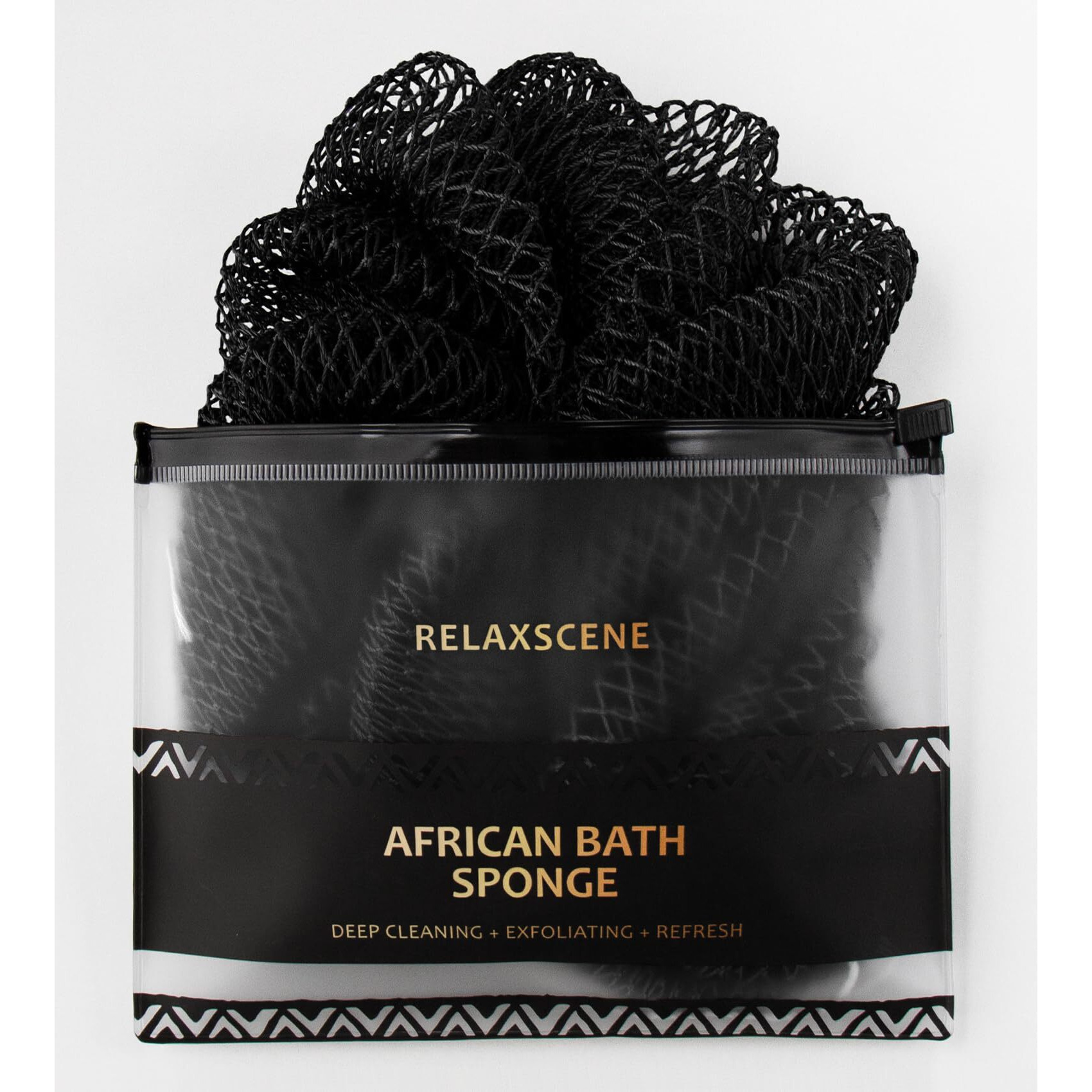 African Net Sponge Authentic - Exfoliating Back Scrub Bath Sponge With Knots - Afro Scrub Body Scrubber Exfoliator Washcloth - African Body Care Daily Use Shower Essentials