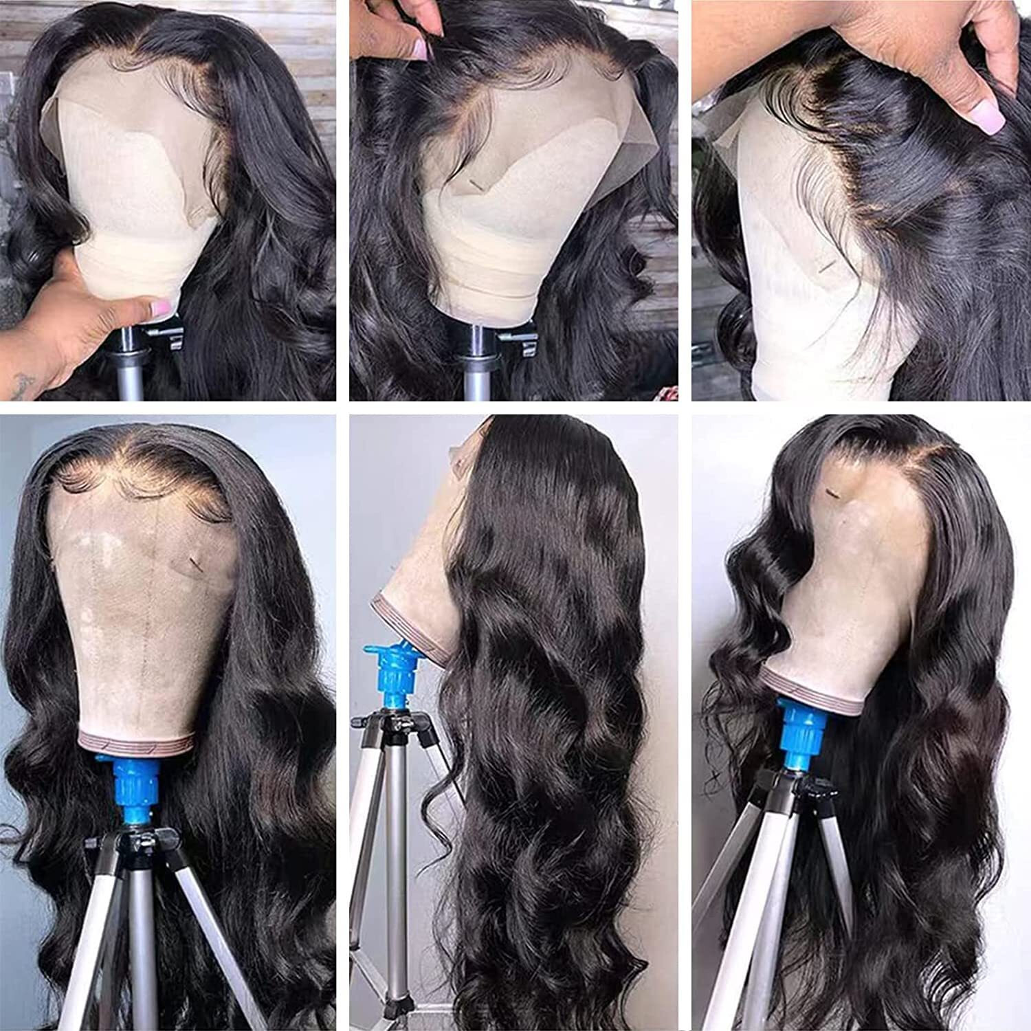 32Inch 13X6 Lace Front Wigs Human Hair Body Wave 200% Density Hd Transparent Lace Frontal Wigs Body Wave Pre Plucked Glueless Wigs Human Hair For Women With Baby Hair