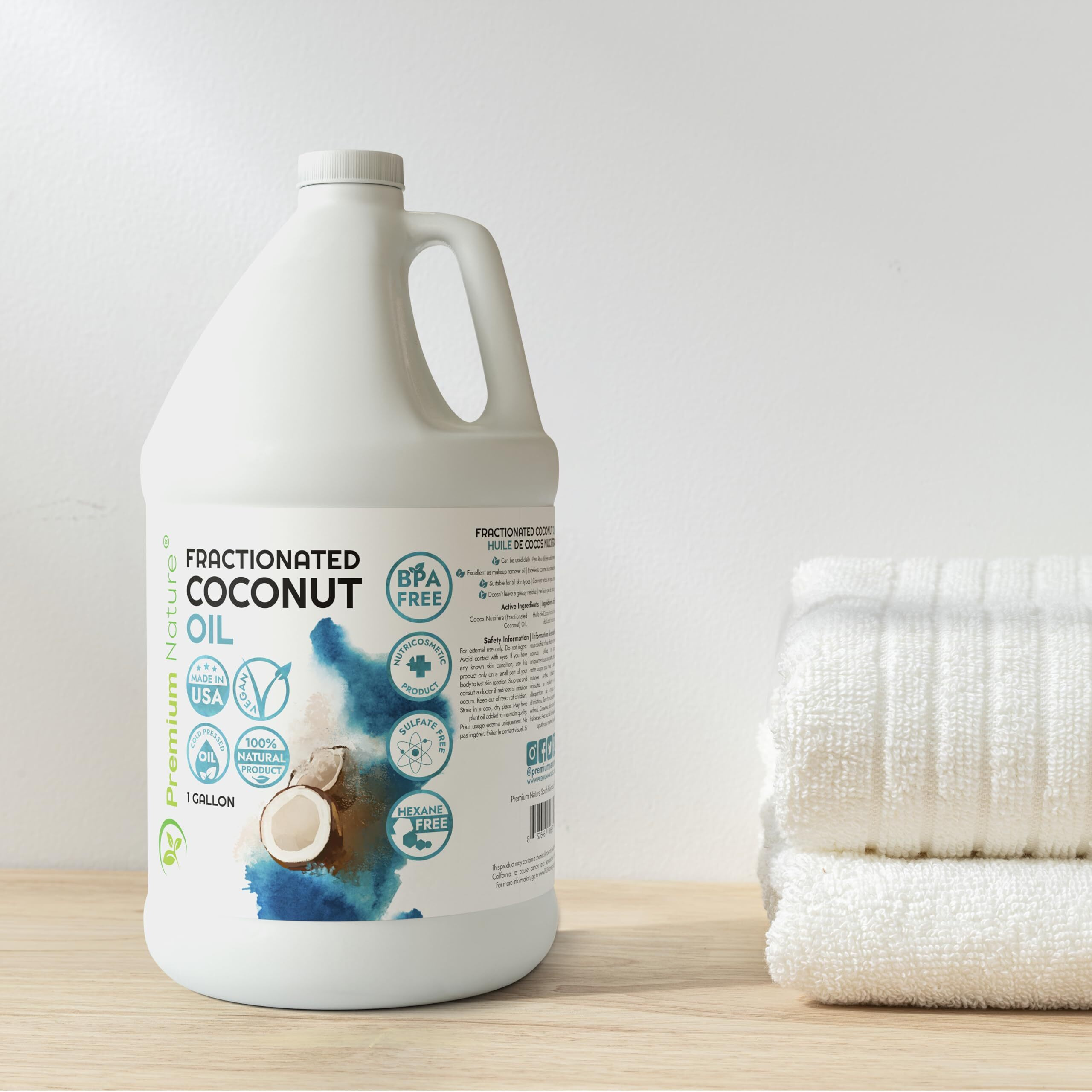 Fractionated Coconut Oil For Massage Cold Pressed Best Carrier For Essential Oils Mixing For Women Dry Skin Moisturizer For Body And Hair 1 Gallon Bottle Bulk Size