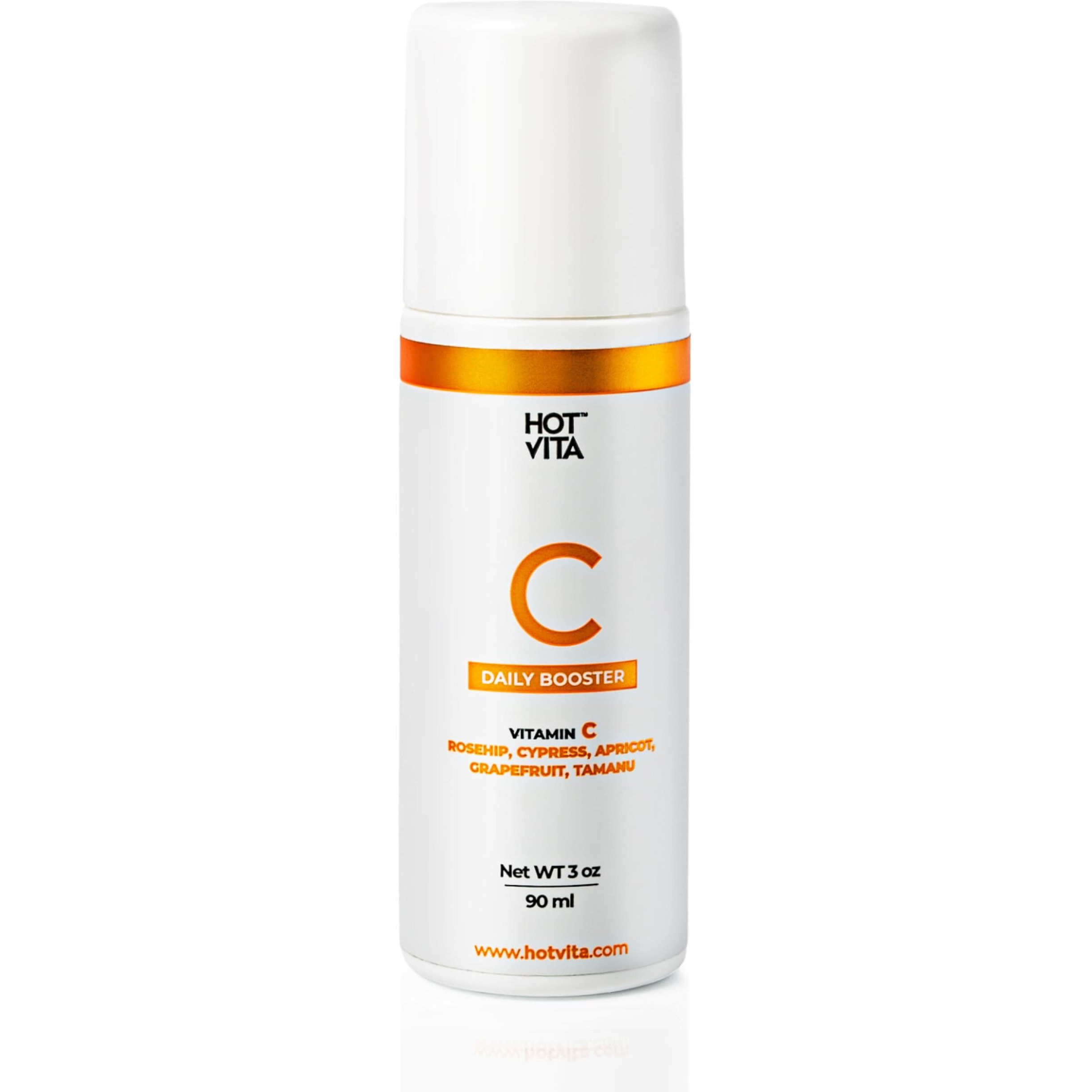 Hot Vita Vitamin C Body Oil - Hydrating & Firming Natural Blend With Rosehip & Cypress Oils - Evens Skin Tone, Reduces Cellulite Appearance, Boosts Radiance & Promotes Collagen Production