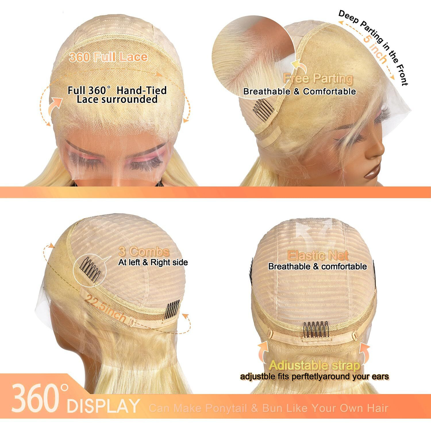 Shengcai 360 Lace Front Wigs Human Hair 200 Density 613 Lace Front Wig Human Hair Body Wave 360 Hd Lace Front Wigs Human Hair Pre Plucked With Baby Hair 40 Inch