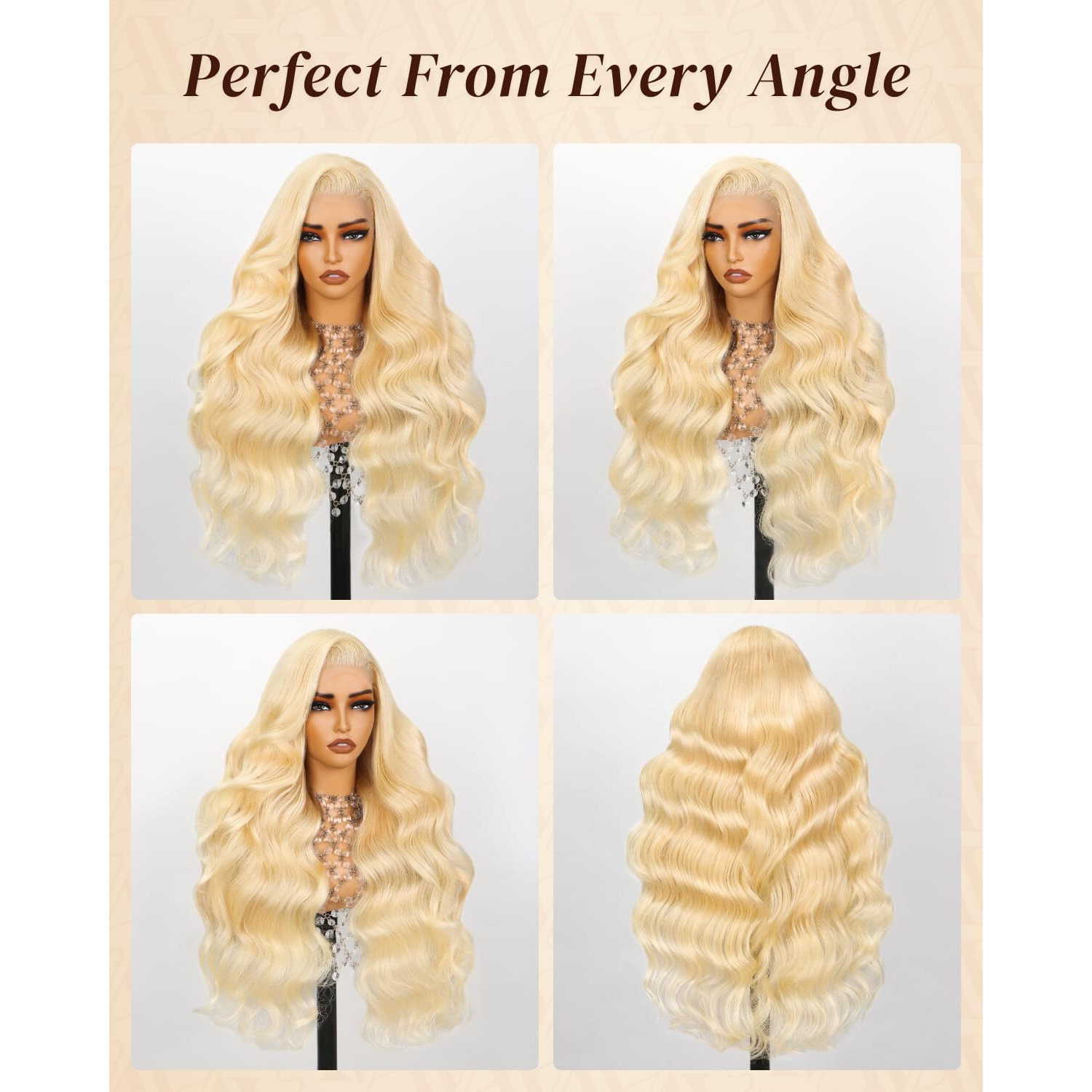 Arabella 613 Lace Front Wig Human Hair 13X6 Blonde Lace Front Wigs Human Hair 210% Density Body Wave 613 Pre Cut Glueless Wigs Pre Plucked Bleached Knots (20Inch, 613 13X6 Body Wave Wig)