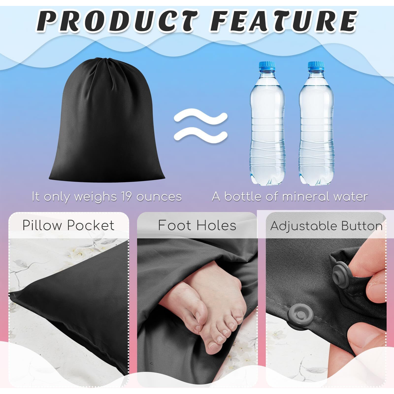 Irenare Self Tan Sleep Sack Reusable Body Self Tanners Lightweight Breathable Tanning Sleeping Sac For Bed Travel Sleeping Bag(Black)