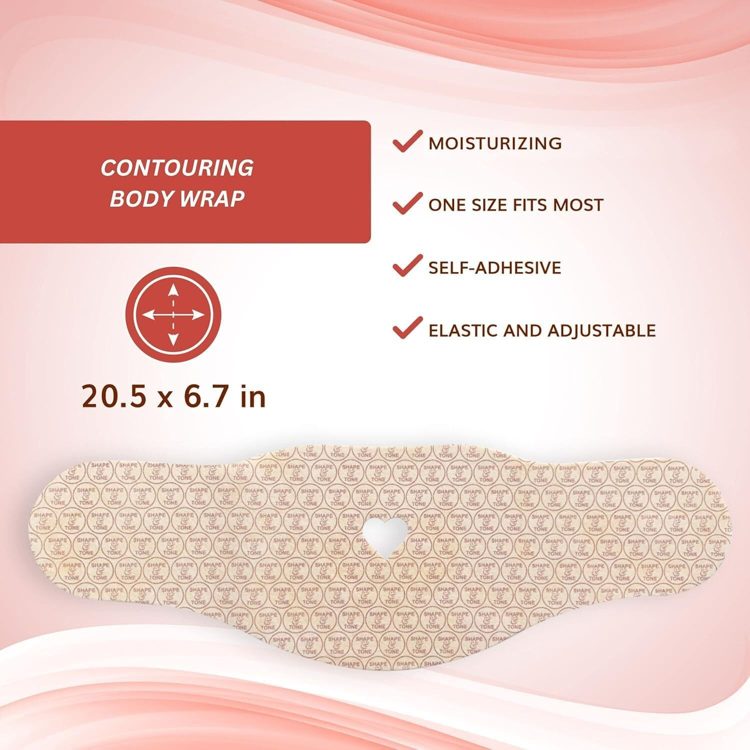 All Natural Moisturizing Body Applicator Wrap - Easy To Use Body Wrap -Anti Cellulite Solution- Firming Toning Tummy Wrap (10 Count (Pack Of 1))