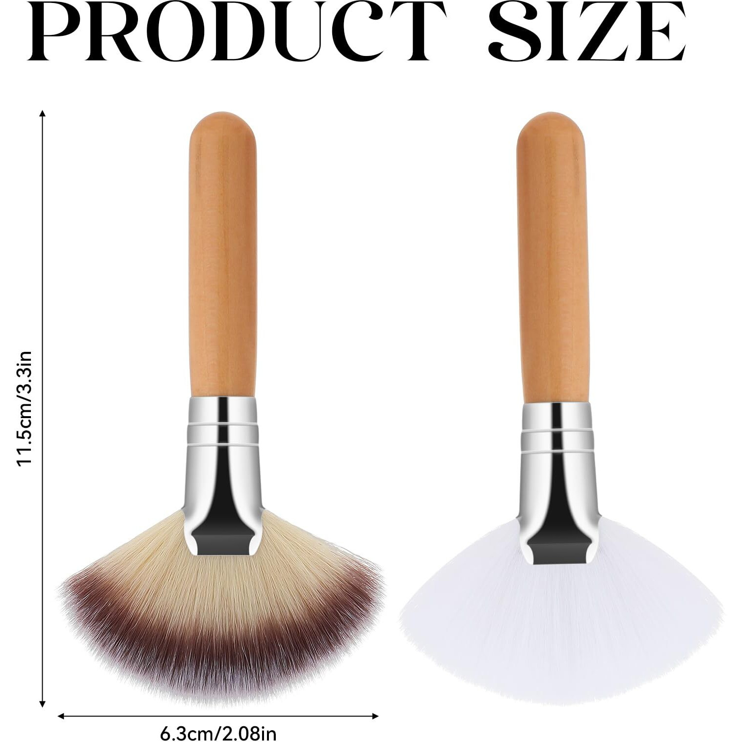 4Pcs Fluffy Fan Brushes For Facials, Esthetician Fan Brush Makeup Esthetician Facial Applicator Brushes Face Makeup Tools, Soft Fan Blush Brush Bristle Face Highlighting For Powder Blush Body Brush
