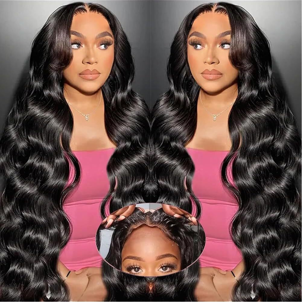 Durya Glueless Wigs Human Hair Pre Plucked Pre Cut 5X5 Hd Lace Closure Wigs Human Hair Wear And Go Glueless Wigs Body Wave Lace Front Wigs For Black Women 250% Density 28 Inch