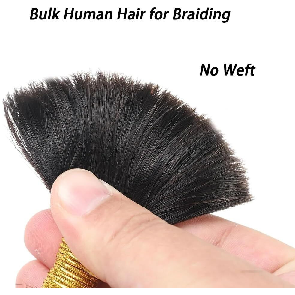 Caijuxing Human Braiding Hair Body Wave Bulk Human Hair For Braiding No Weft 1 Bundle 100G 10A Brazilian Curly Human Hair Extensions For Boho Braids (26 Inch)