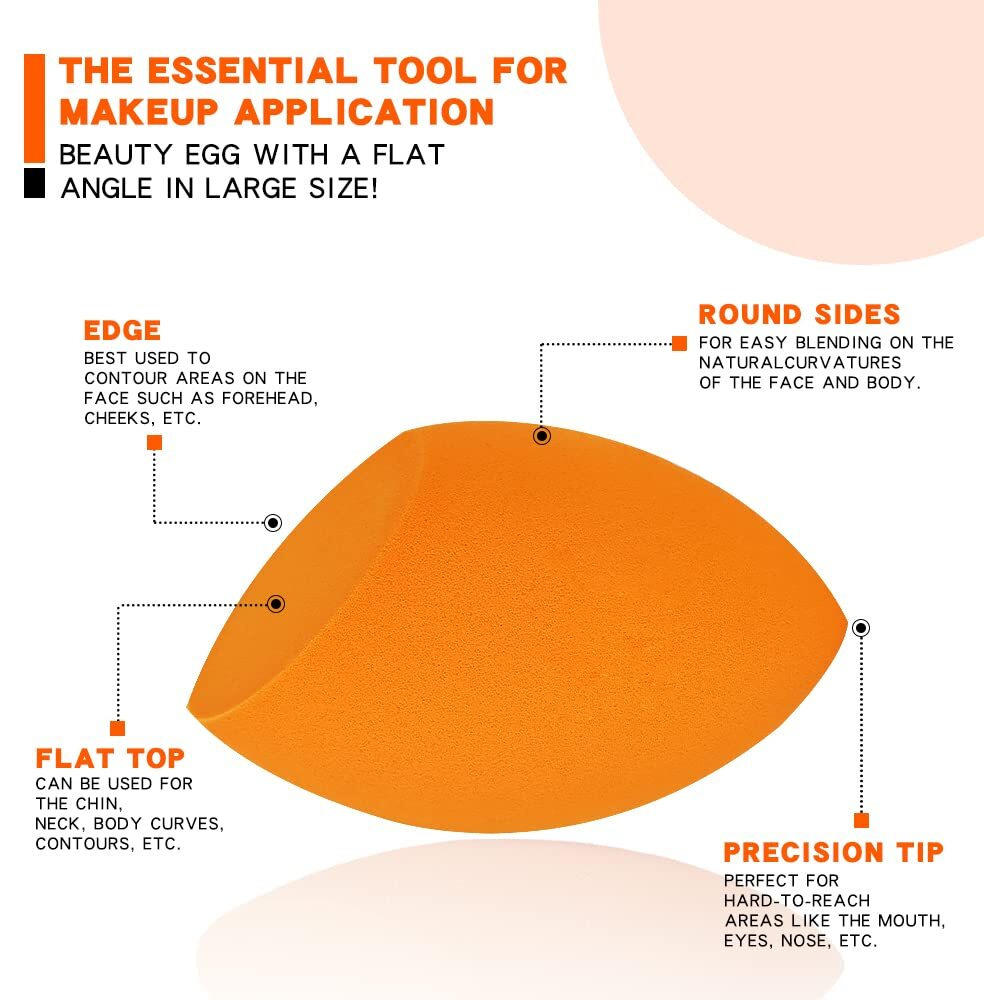 Large Beauty Blender-11Cm Extra Large Make Up Beauty Sponges Blender Xl,Oversized Beauty Blenders Bonus -1 Sponge Holders For Dry & Wet Use,Jumbo For Face,Body,Blush Cream,Foundation,Powder