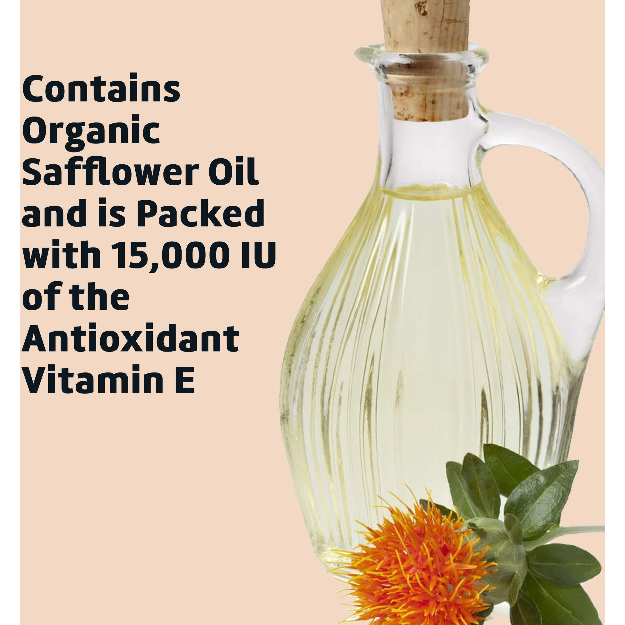 De La Cruz Vitamin E Oil, Vitamin E Oil With Safflower For Skin, Hair, Face And Body, 2.2 Fl. Oz. (12 Bottles)